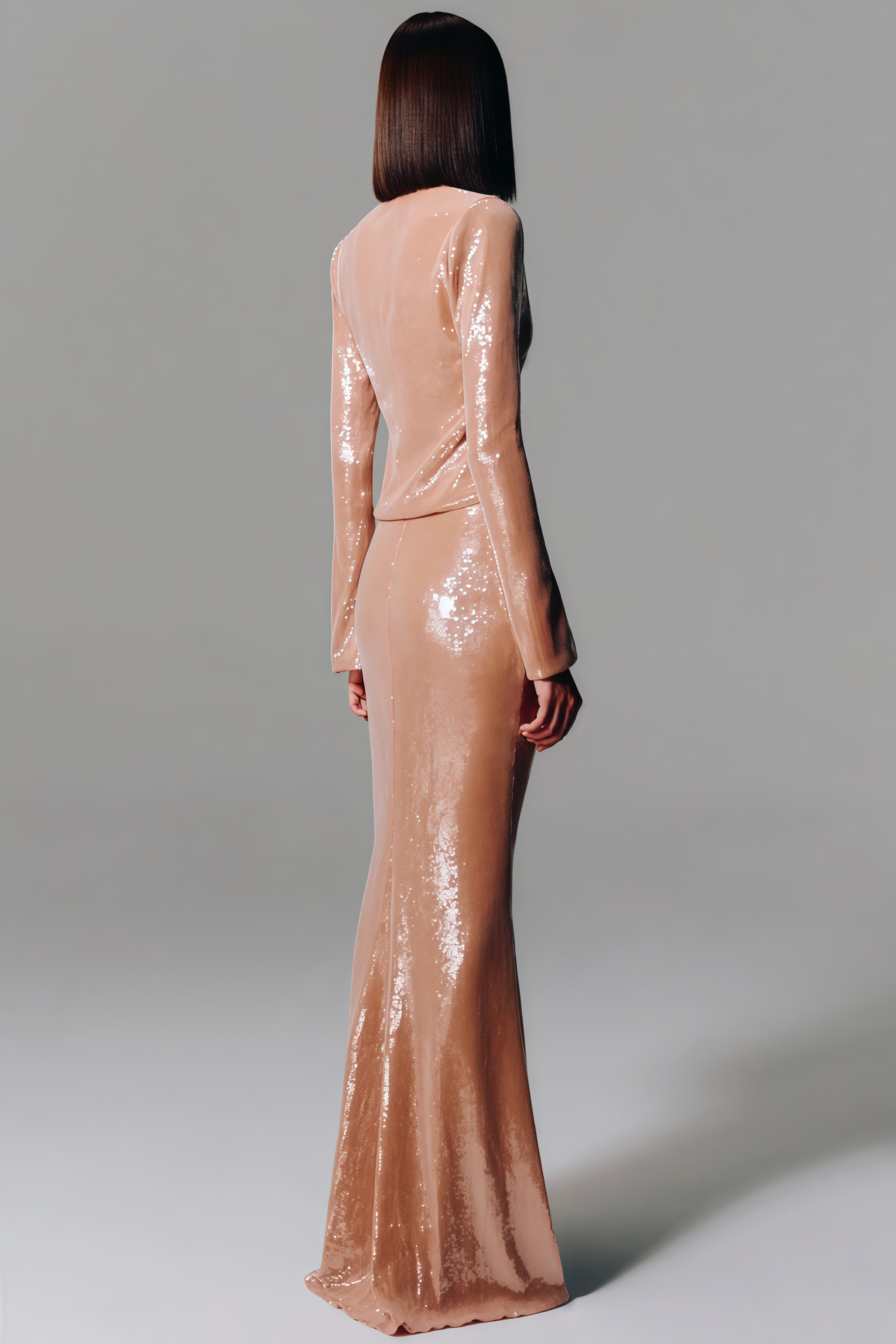 Jacksda Sequined Fishtail Maxi Dress Set