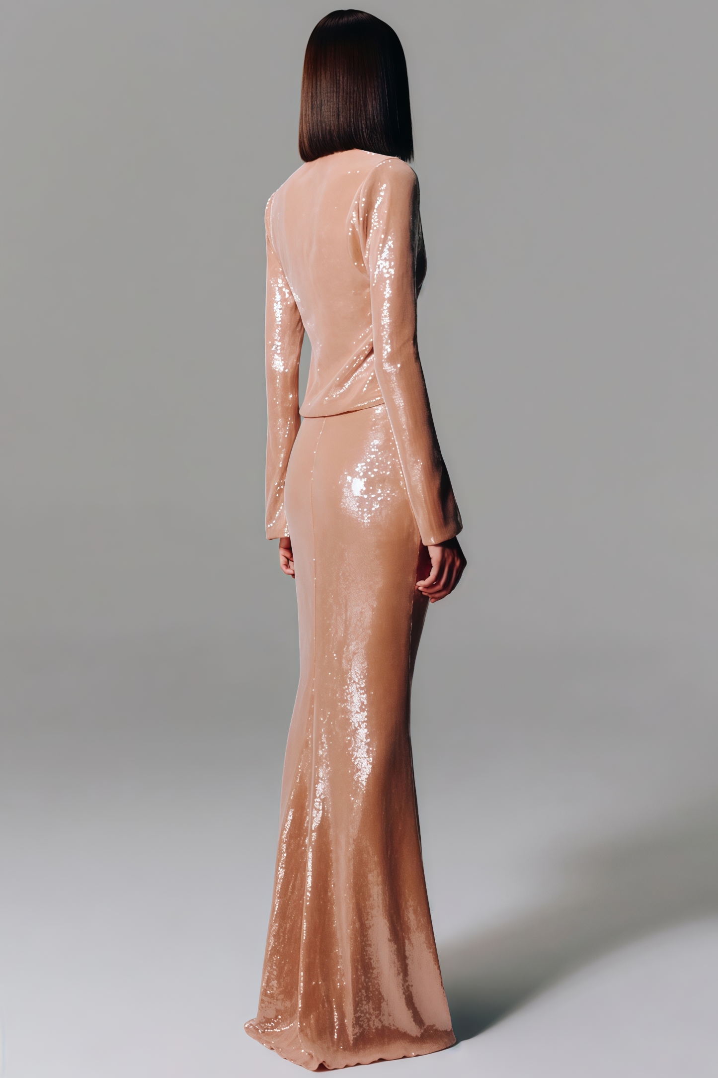 Jacksda Sequined Fishtail Maxi Dress Set