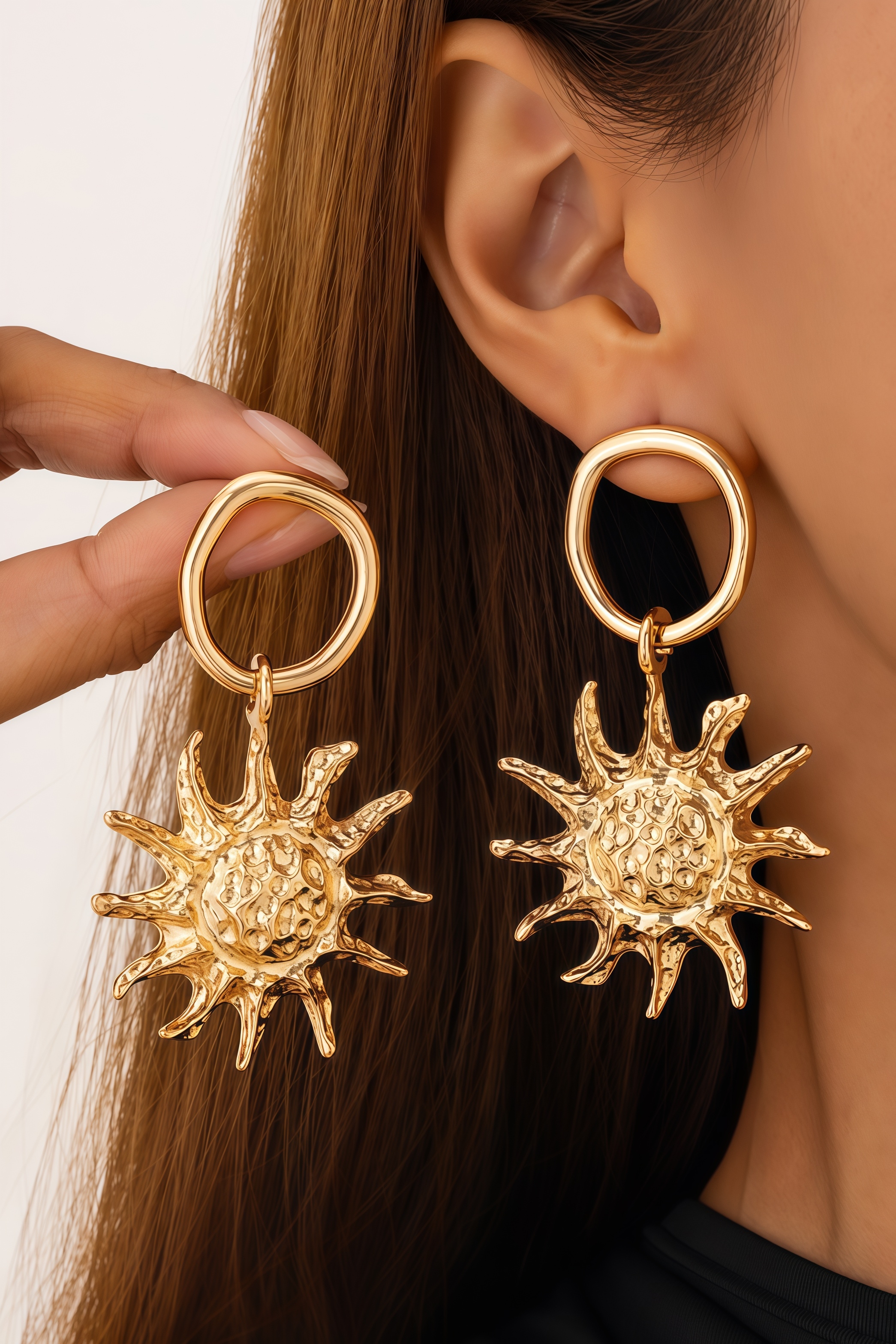 Orville Gold Sun Earrings