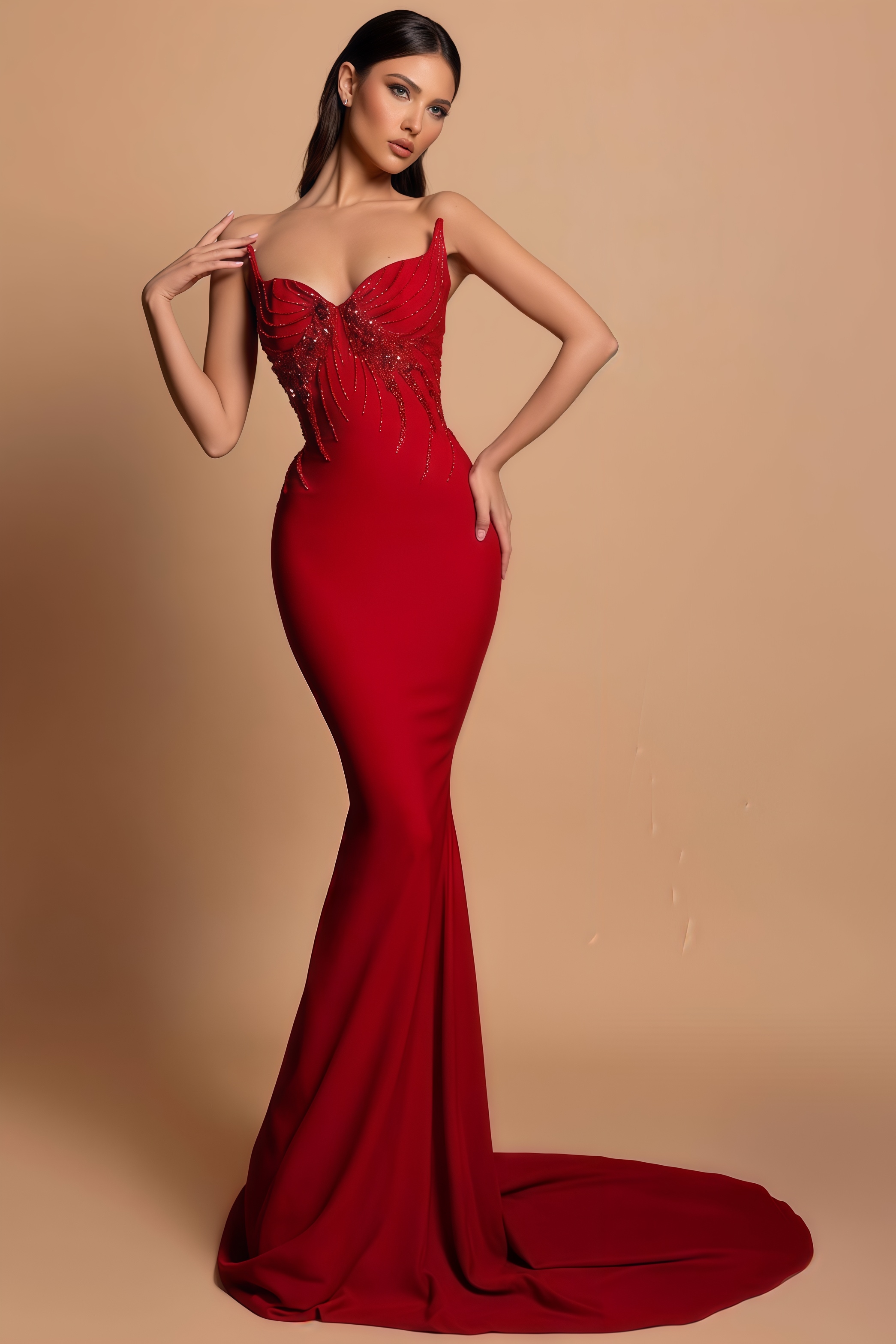 Jax Beaded Sheath Maxi Dress