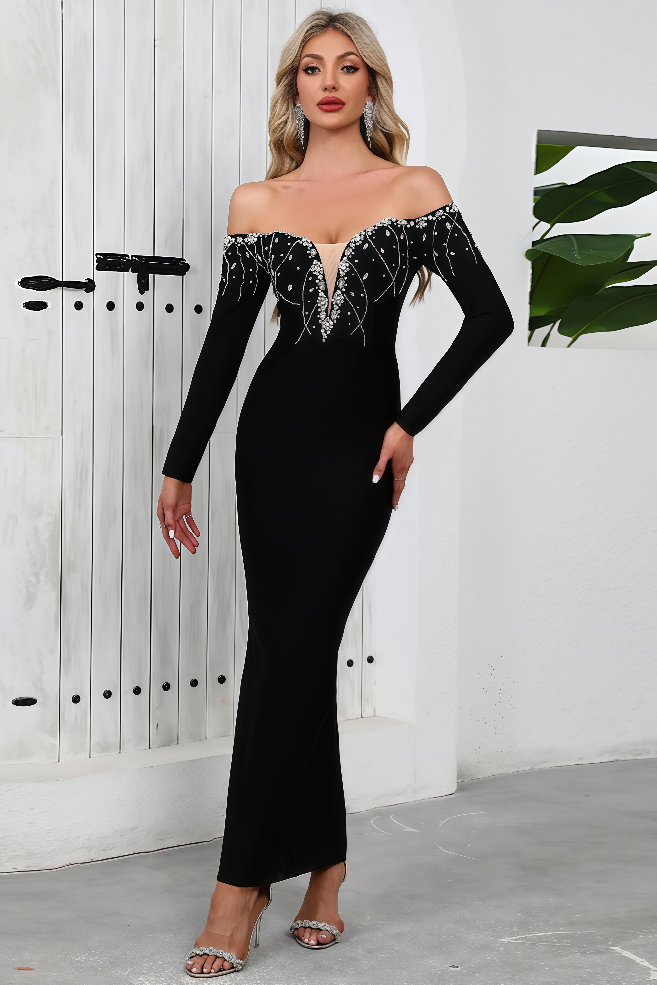 Darle One-Shoulder Bandage Maxi Dress
