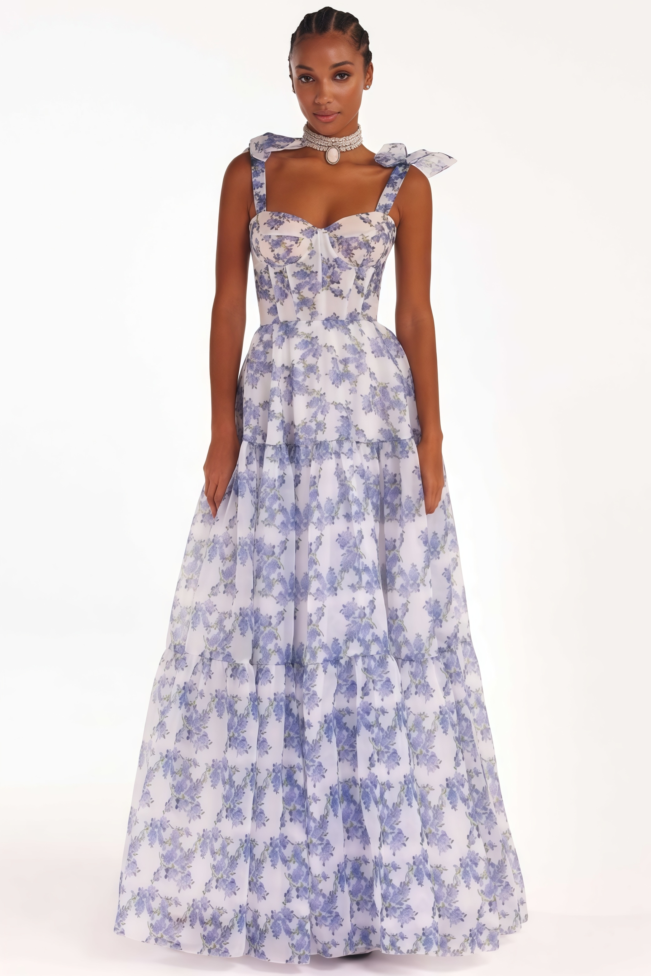 Fenna Strapless Mesh Maxi Dress
