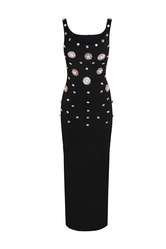 Sleeveless Square Neck Maxi Dress