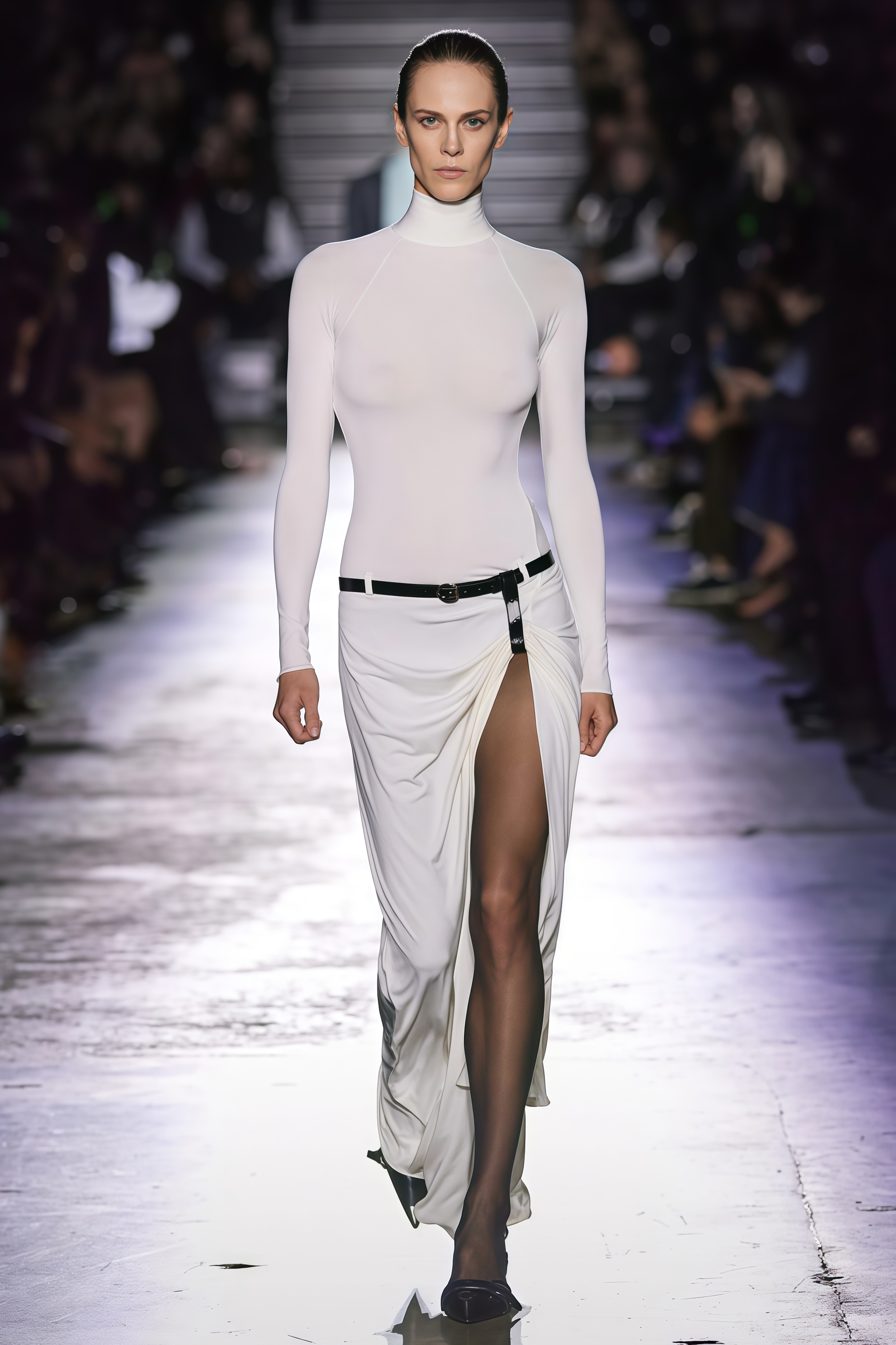 Alixt White Split Waist Maxi Dress