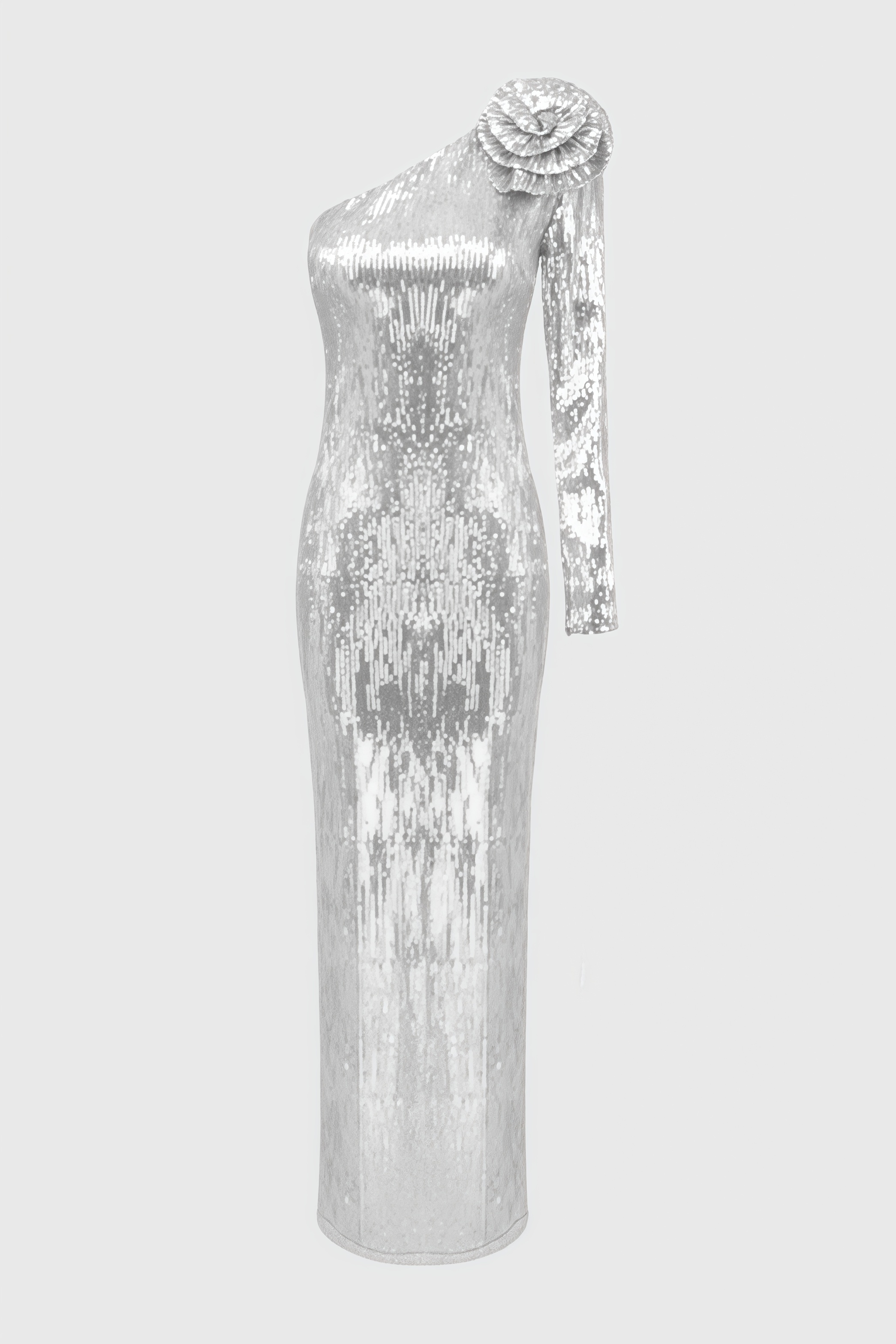 Carl 3D Floral Sequin Maxi Dress