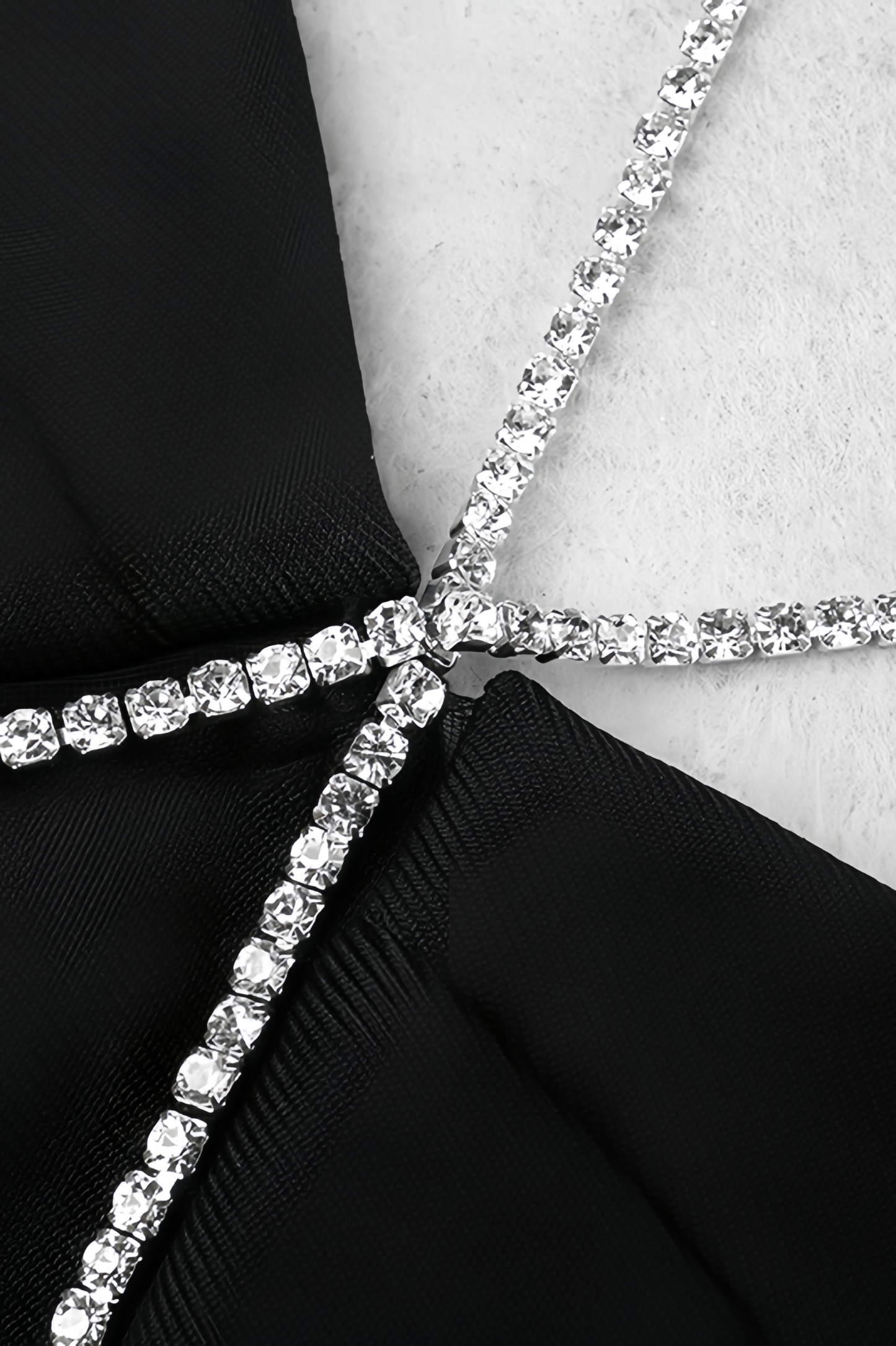 Tiria Halter Diamond Chain Maxi Dress