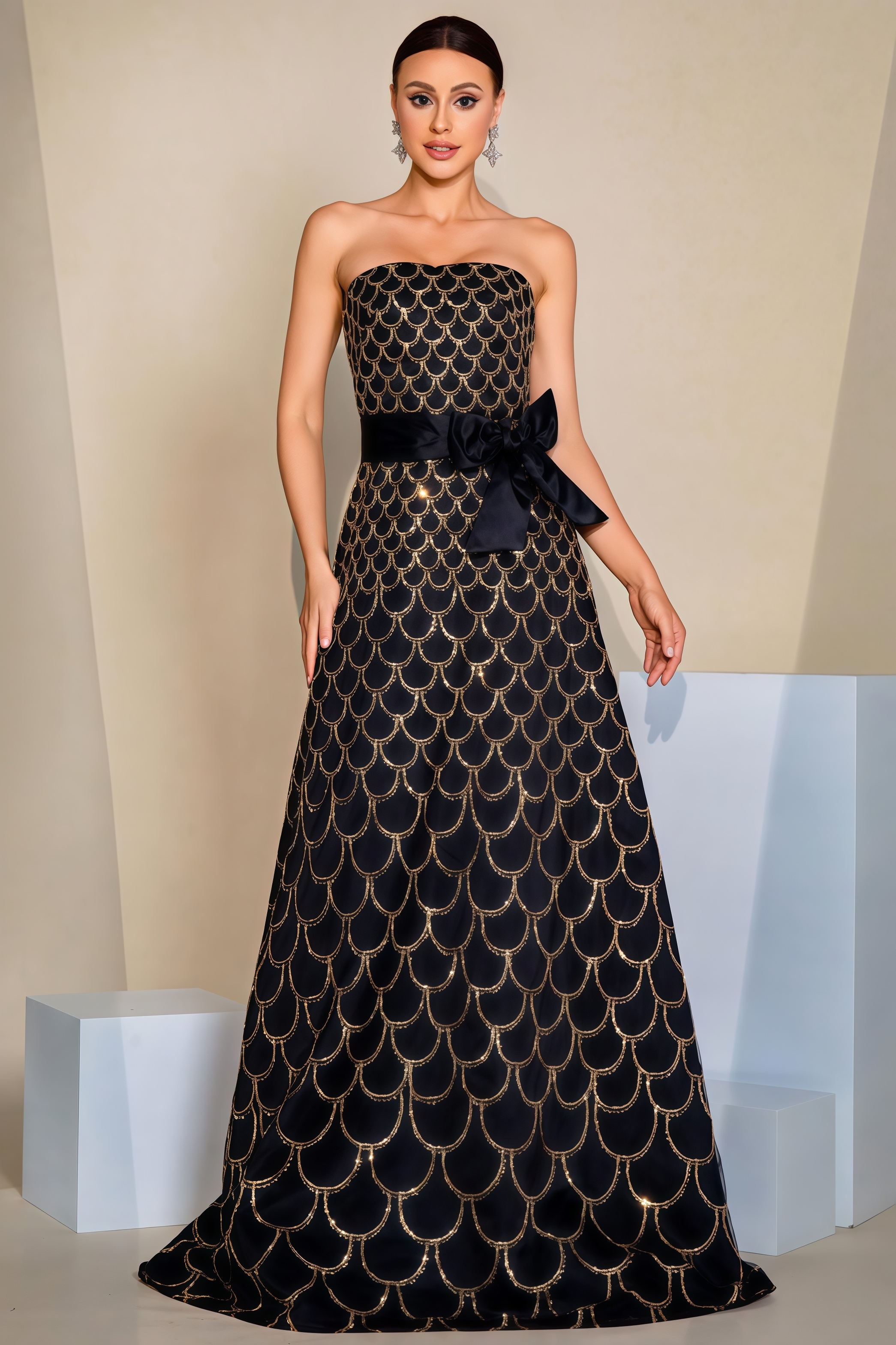Esme Sheath Waist Sequin Maxi Dress