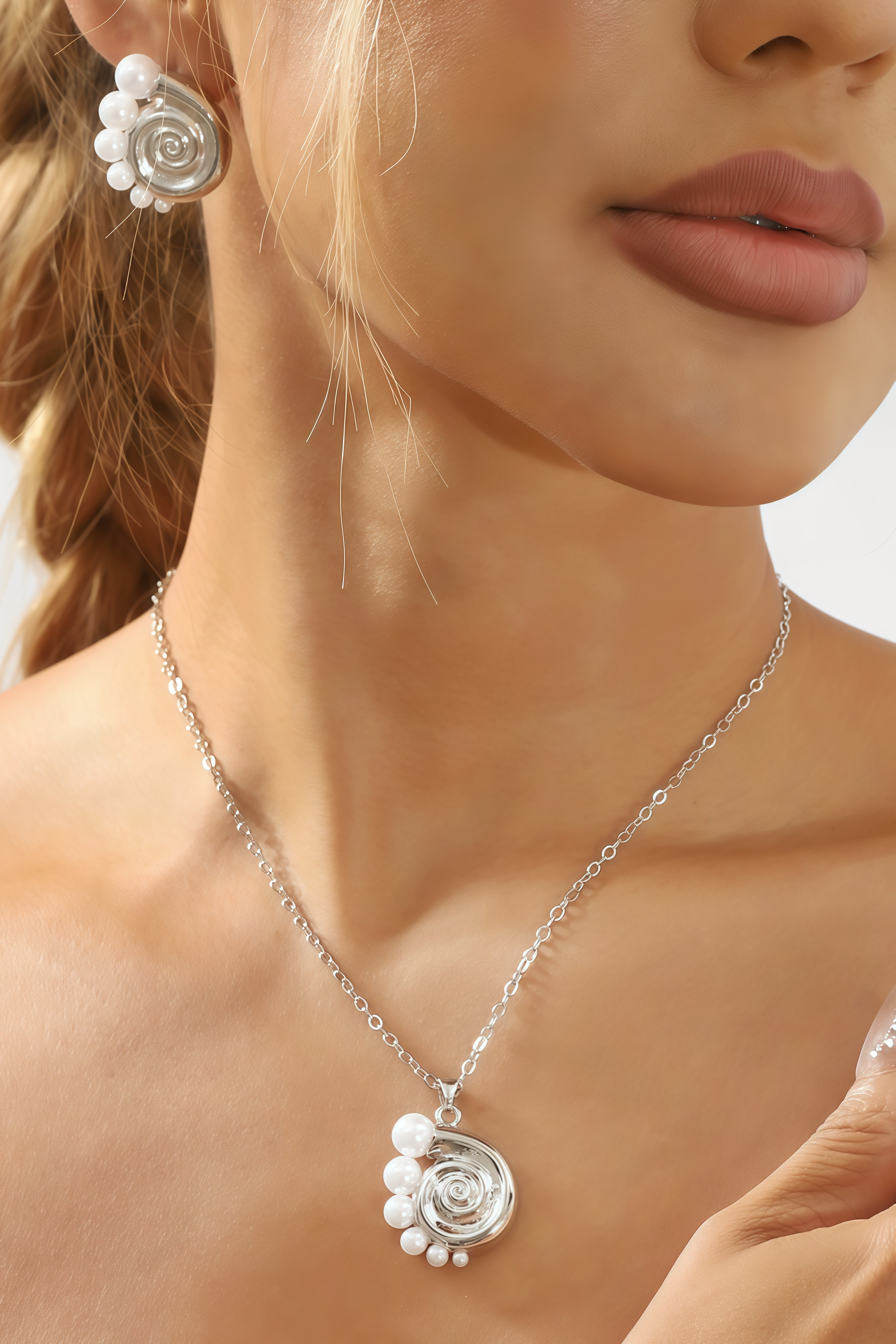Sayer Conch Pearls Necklace