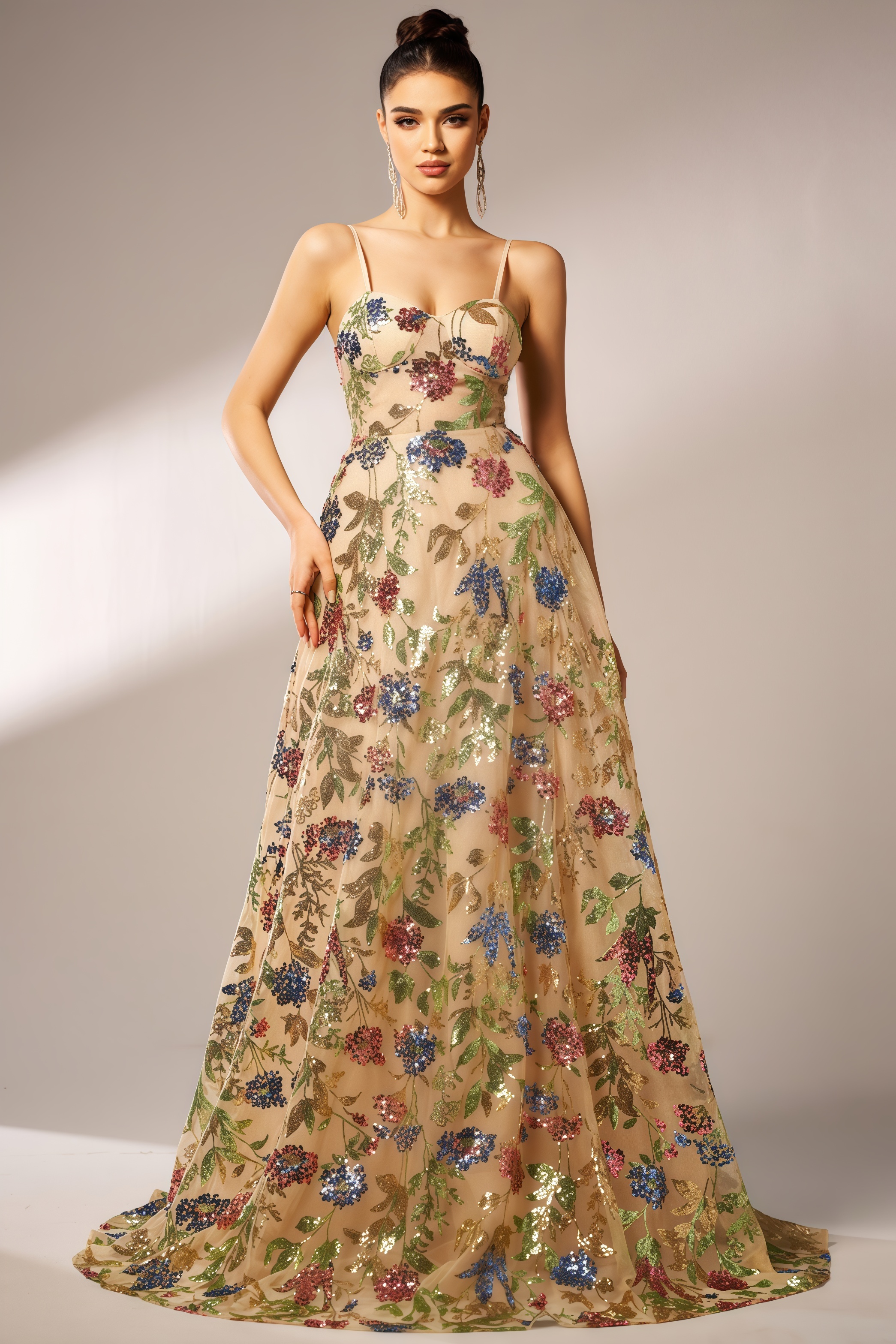 Denzi Halter Sequin Maxi Dress