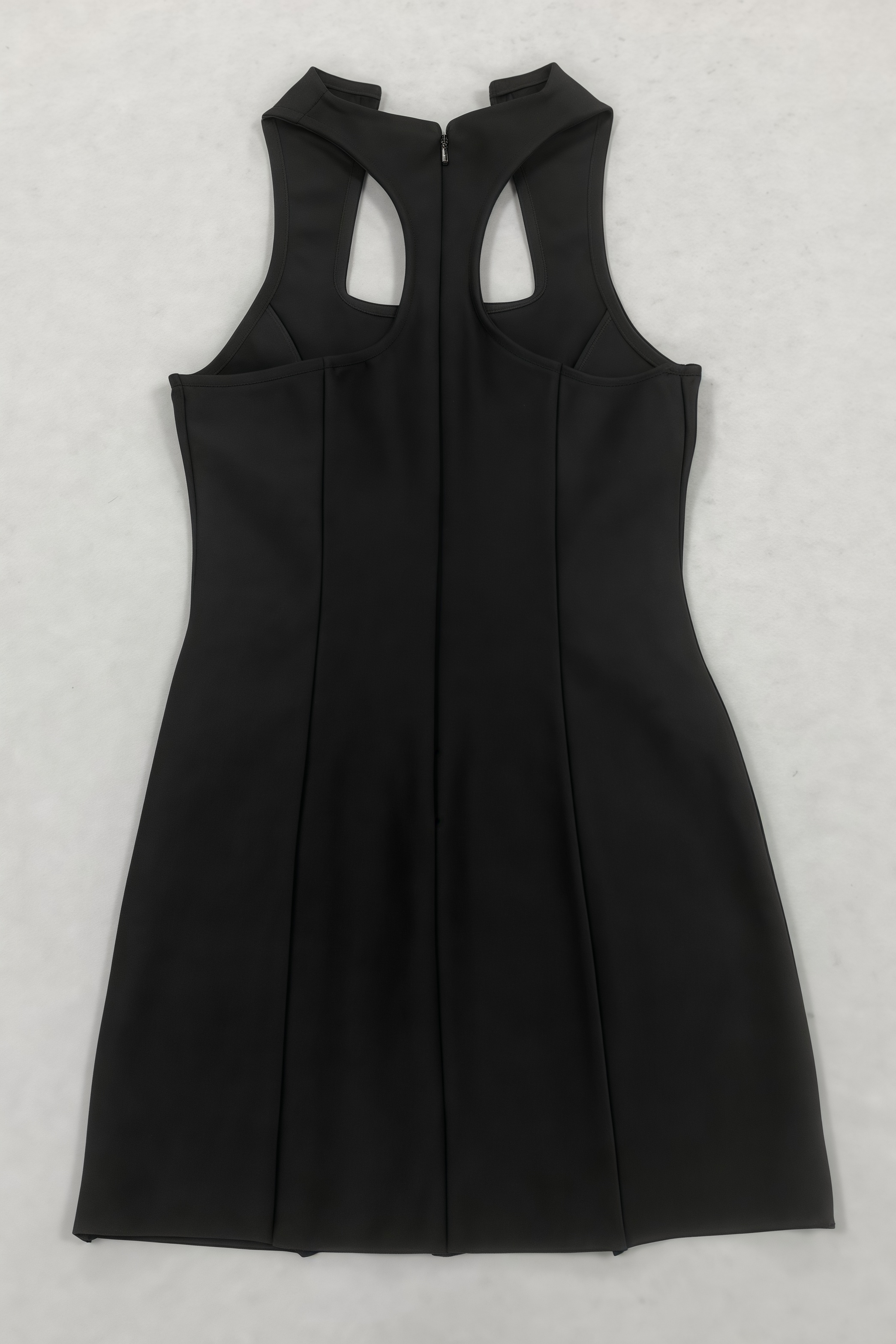 Calesd Black Sleeveless High-Waisted Mini Dress