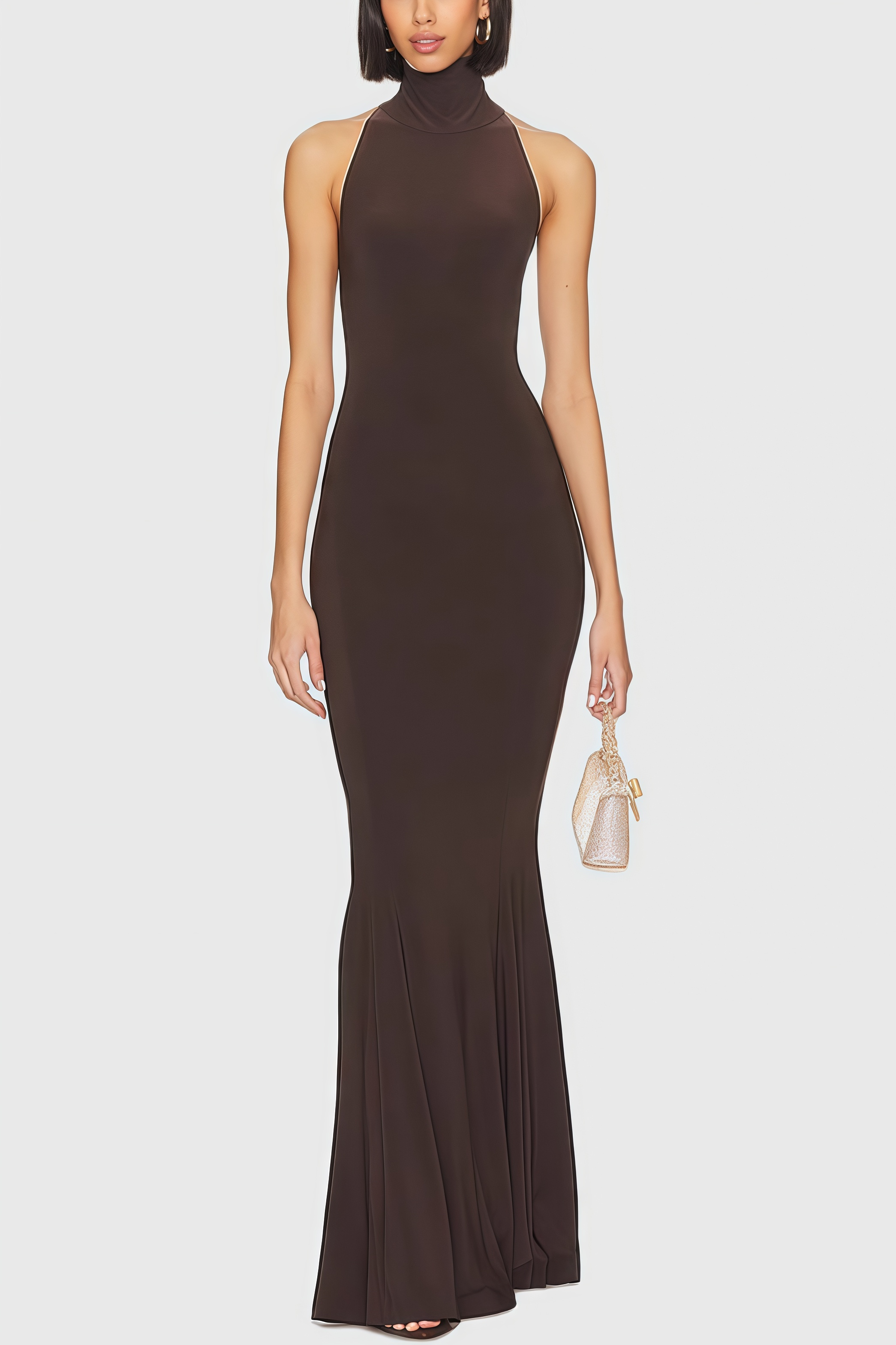 Nox Sleeveless Hip Wrap Fishtail Maxi Dress