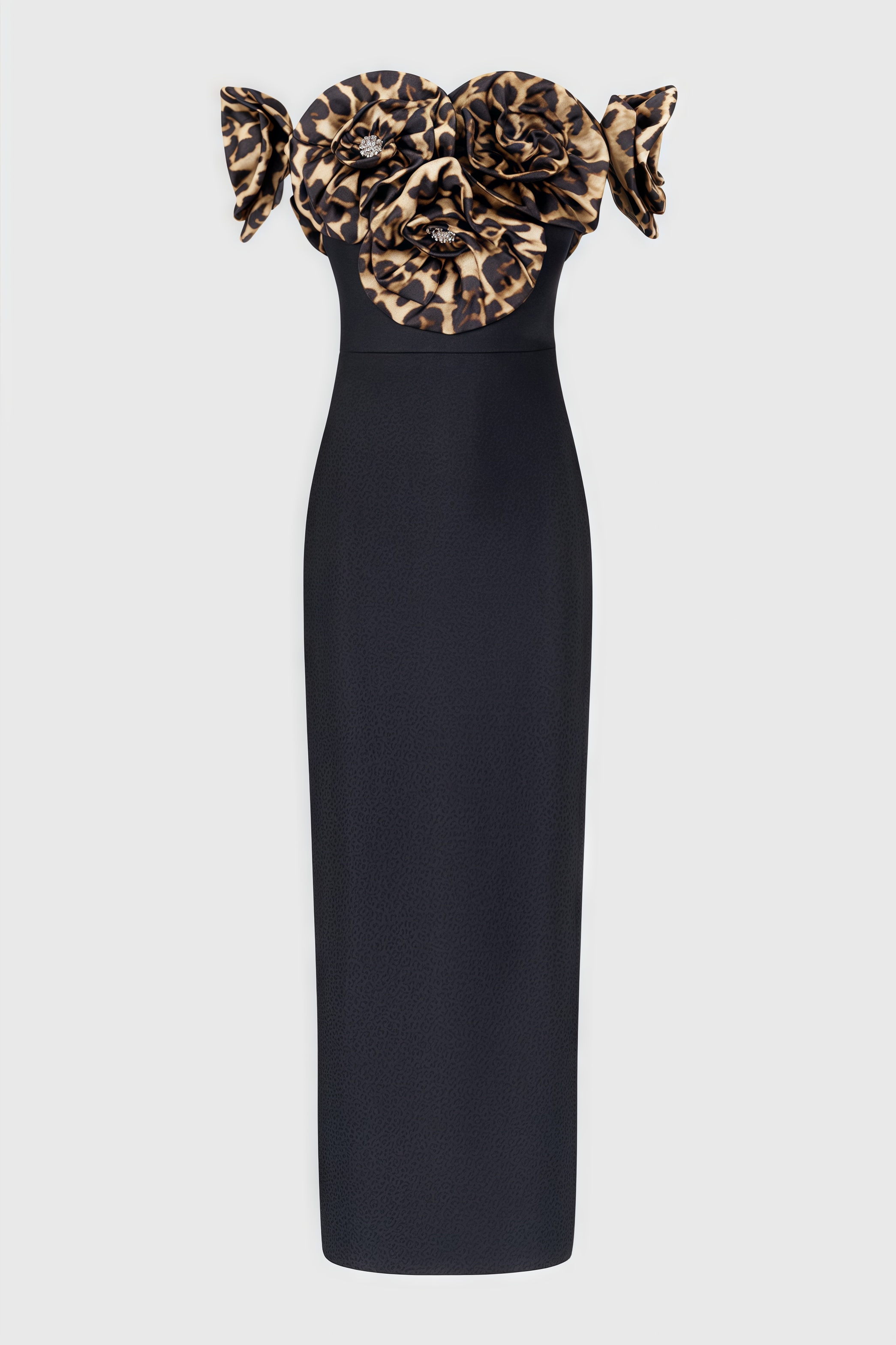 Donsa 3D Floral Bandage Maxi Dress