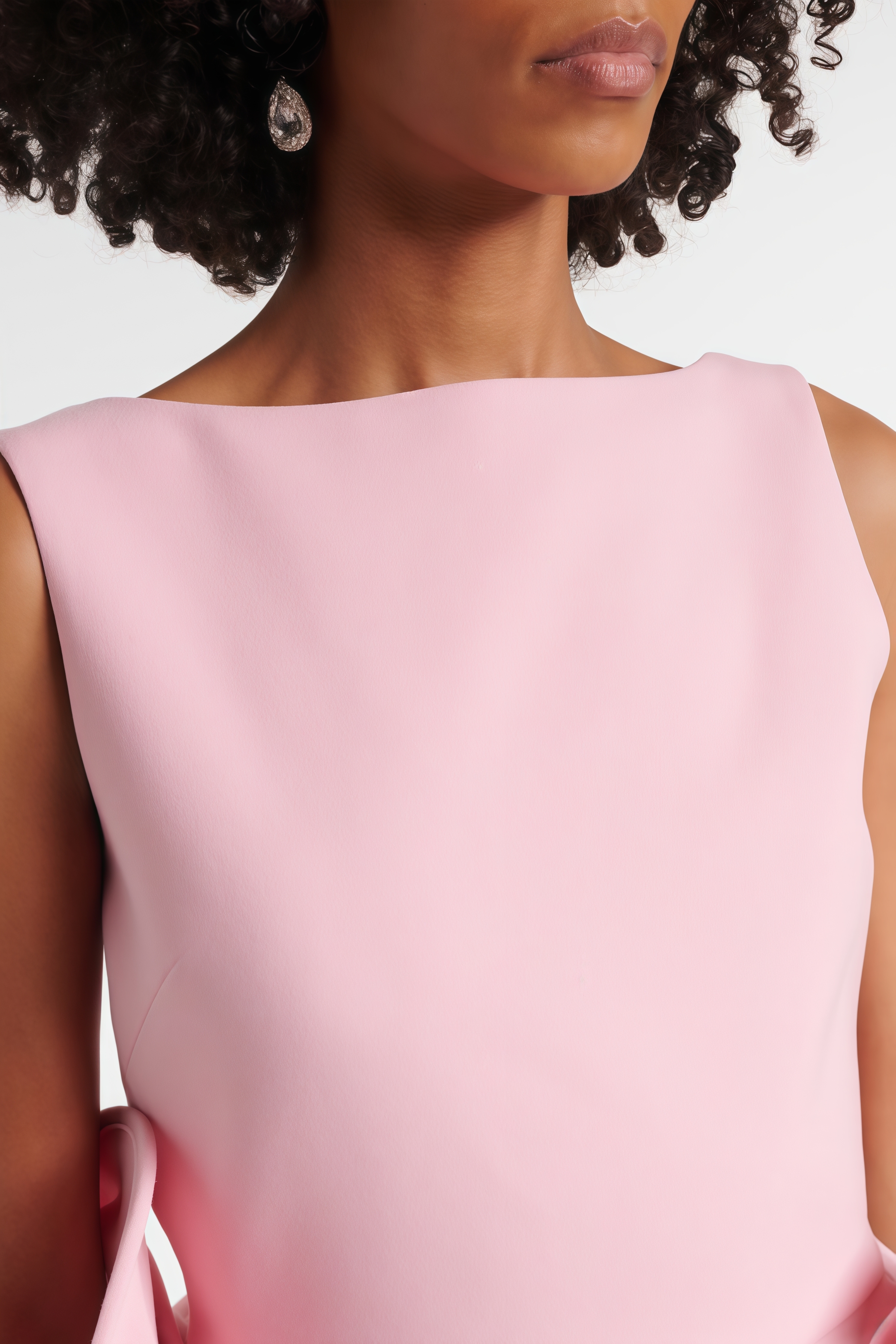 Stepha Pink 3D Floral Mini Dress