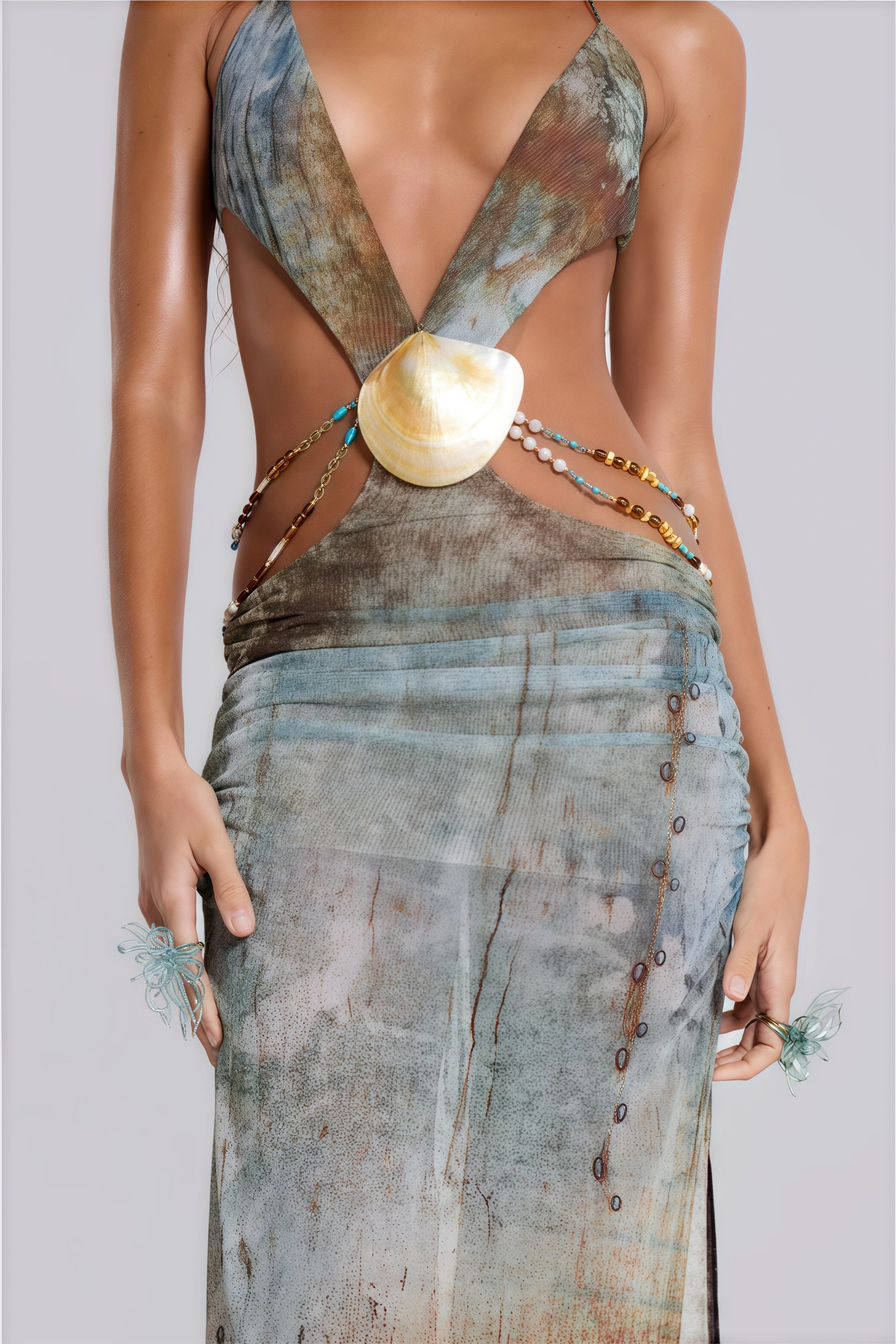 Jikia Cut-Out Backless Split Midi Dress
