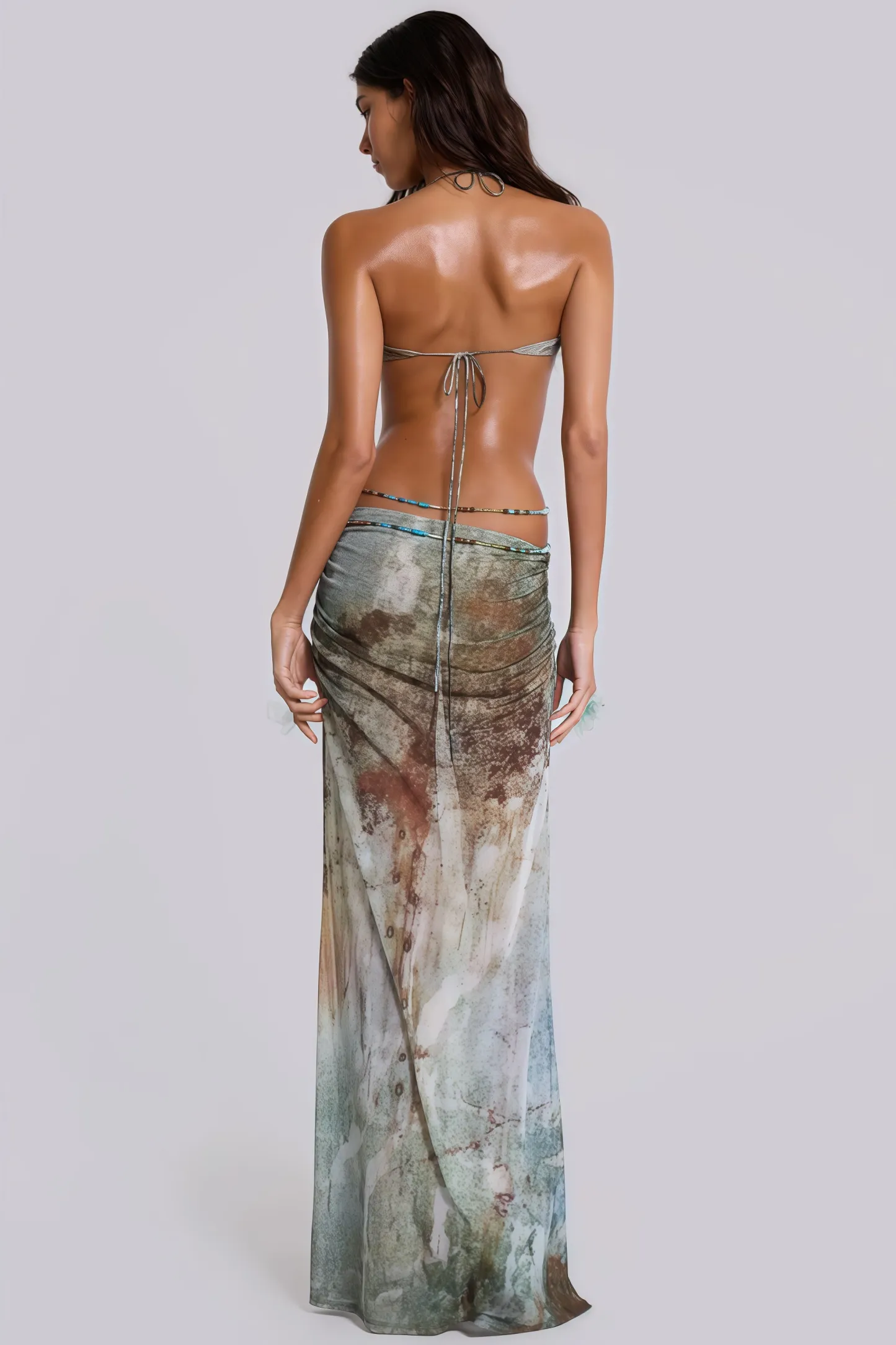 Jikia Cut-Out Backless Split Midi Dress