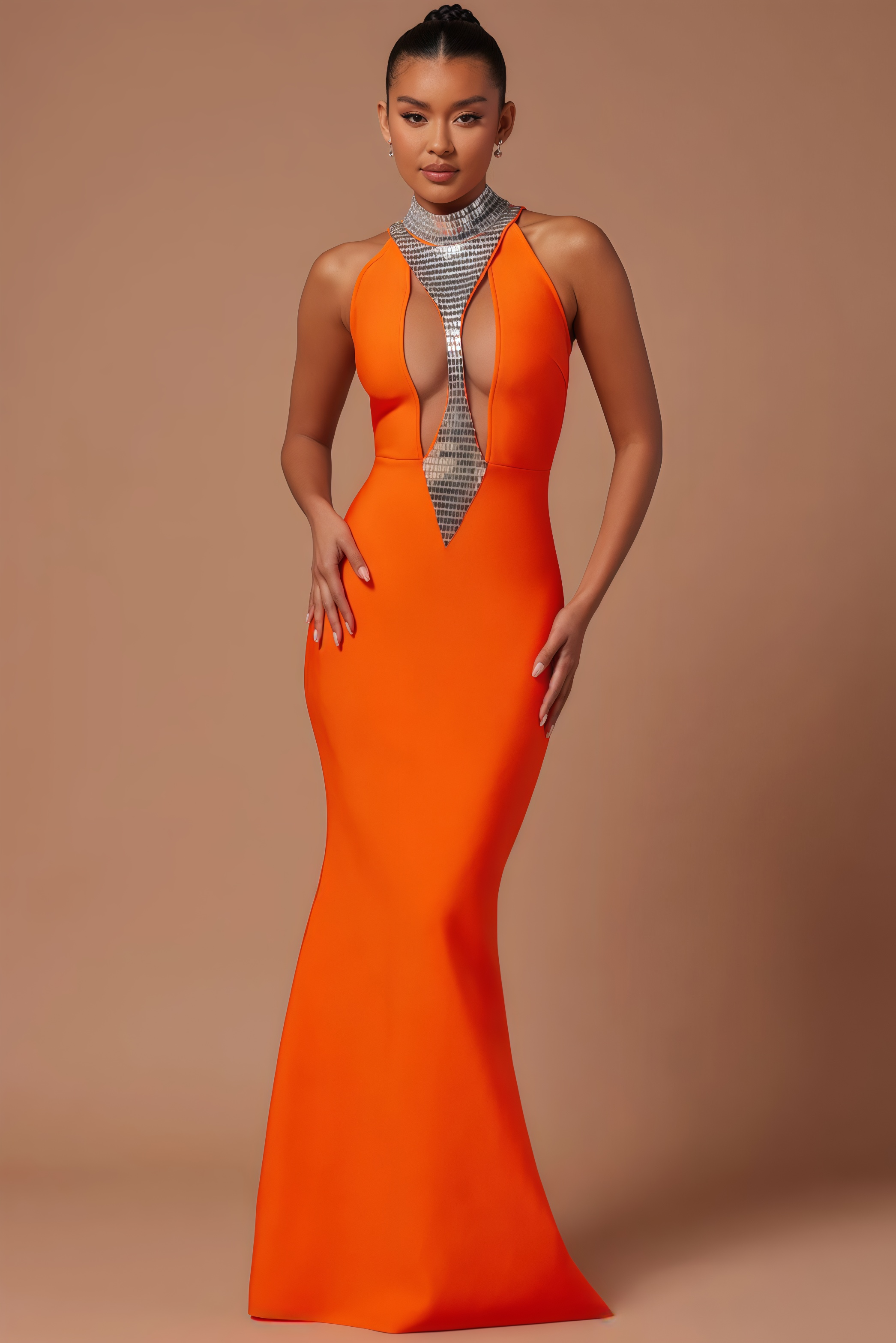 William Cut Out Sleeveless Maxi Dress