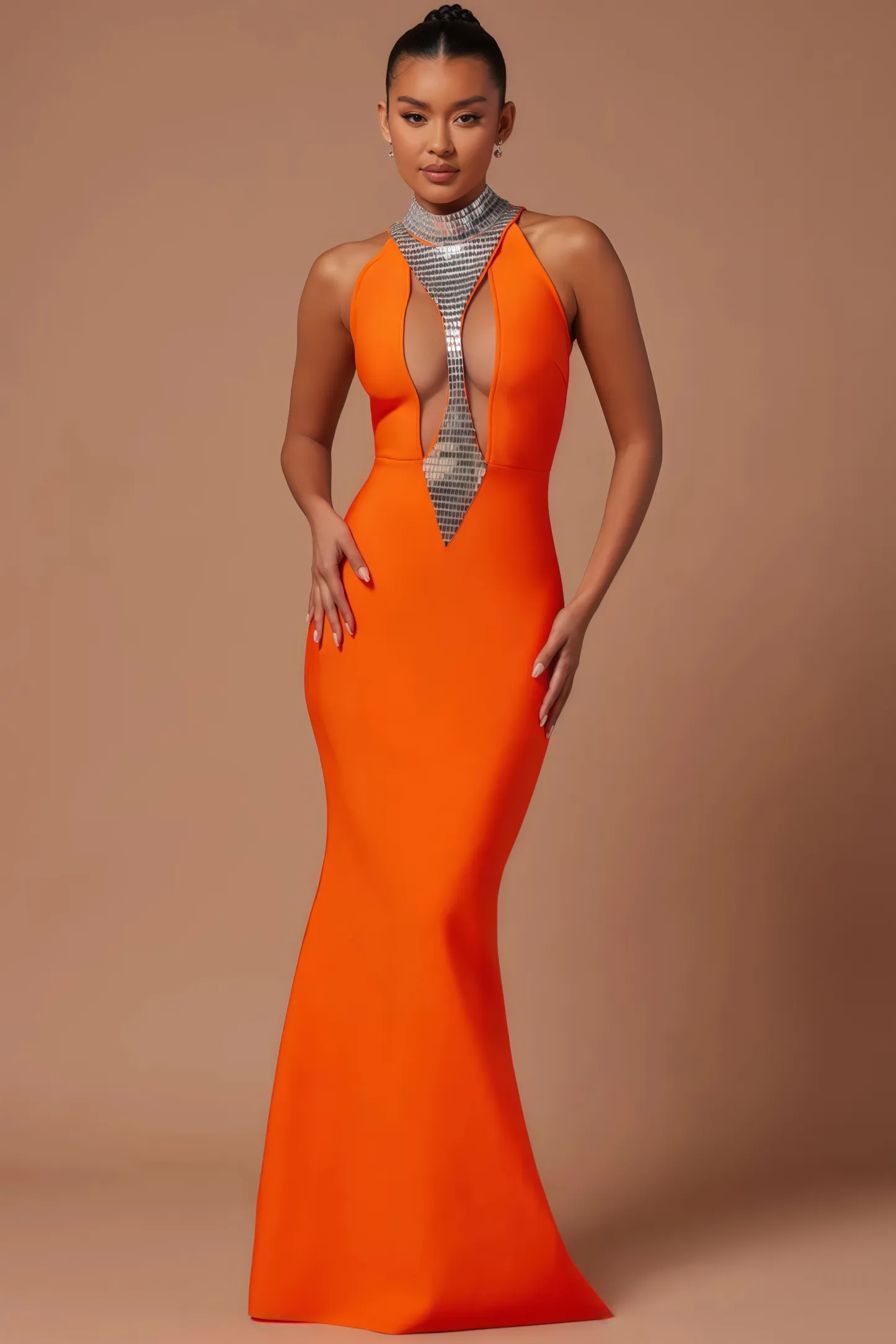 William Cut Out Sleeveless Maxi Dress