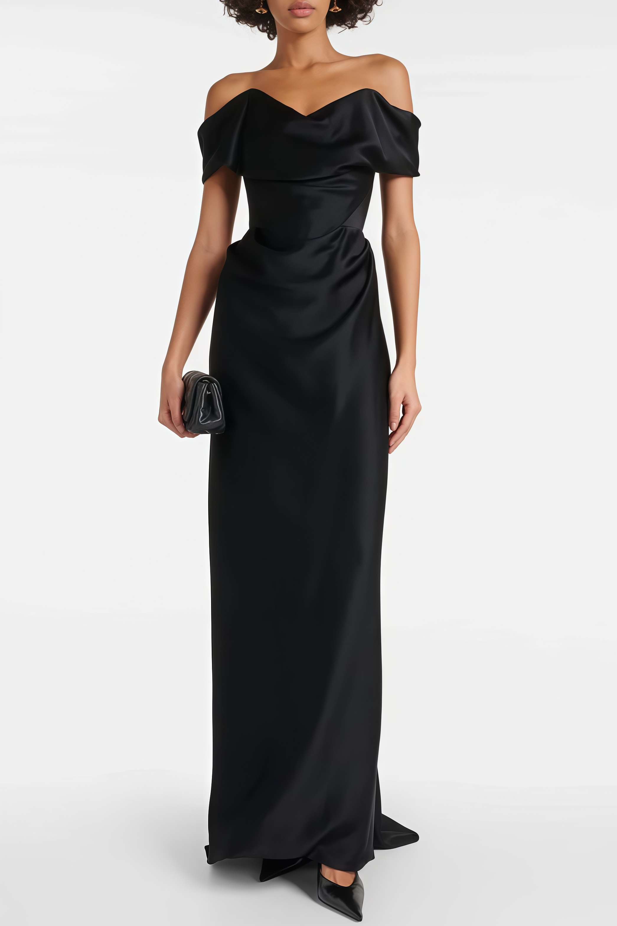 Soph Off-Shoulder Solid Maxi Dress