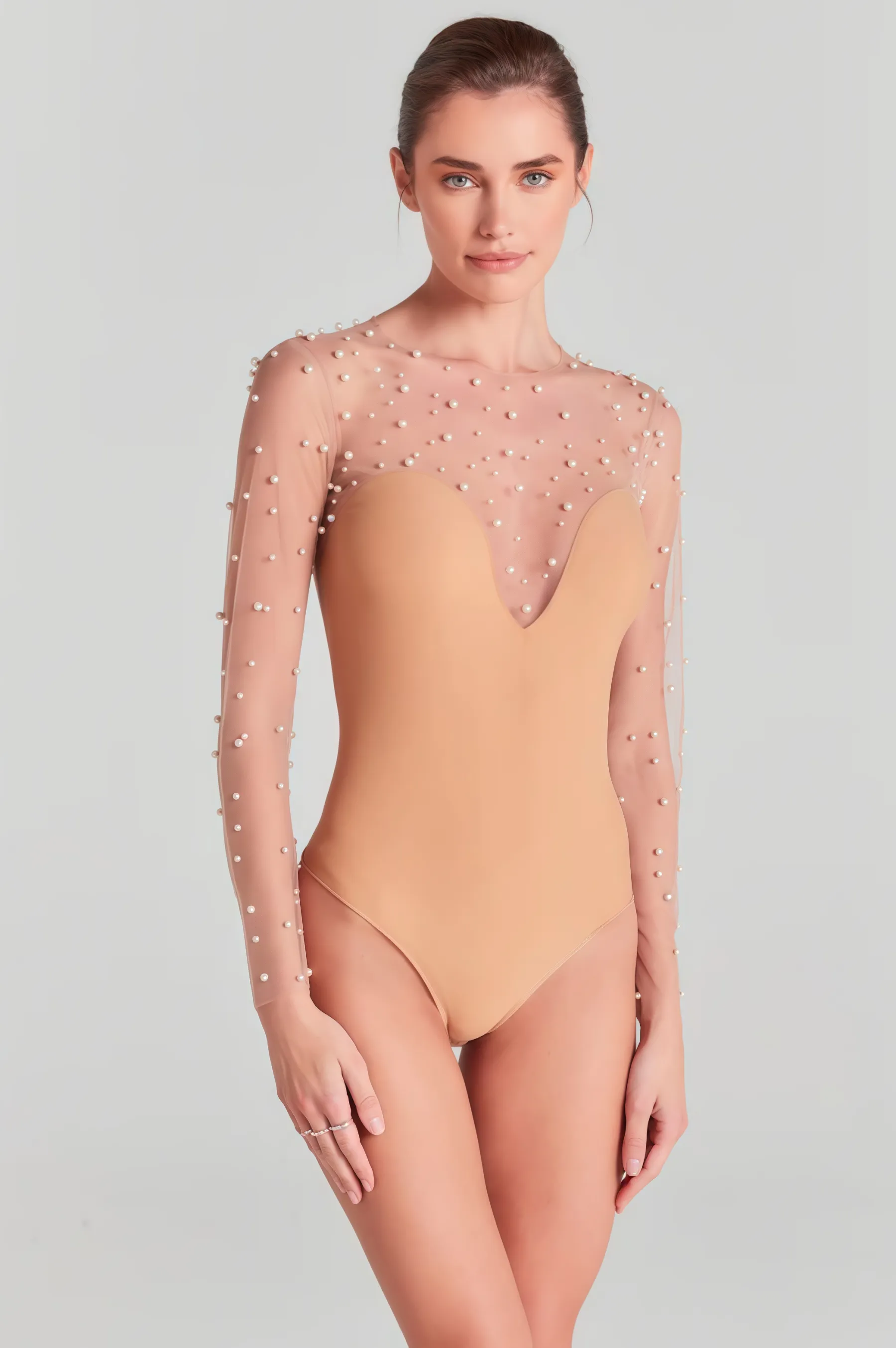 Quinlan Long Sleeve Inner Bubble Bead Jumpsuit