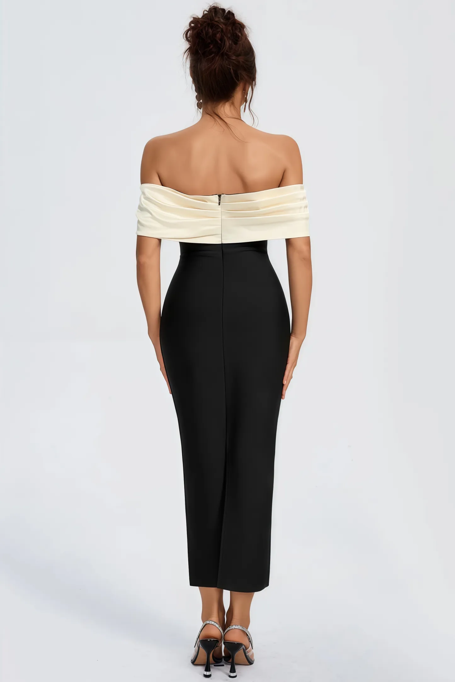 Edw Off Shoulder Bandage Midi Dress