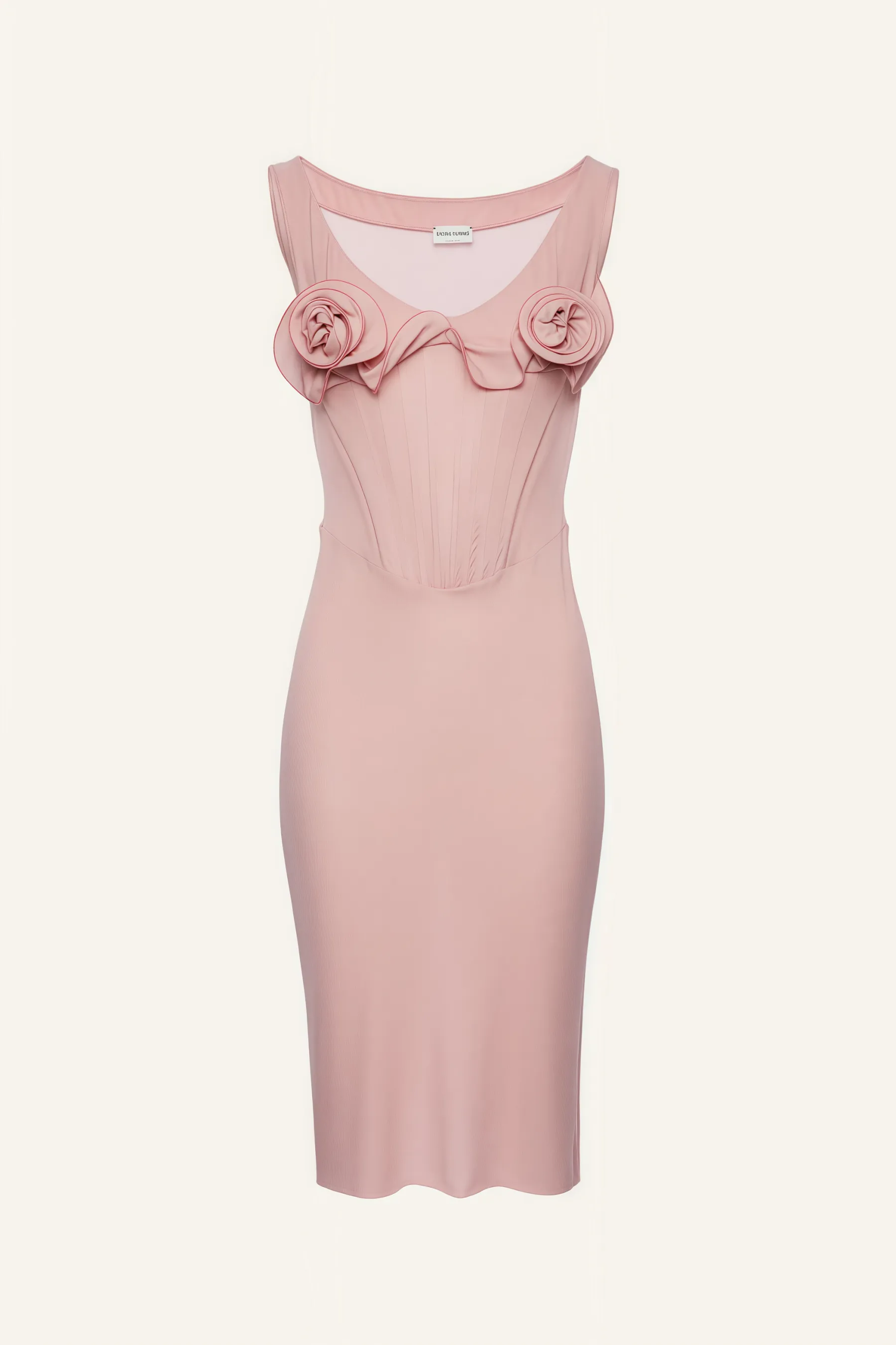 Anhad Pink Flower Bustier Midi Dress
