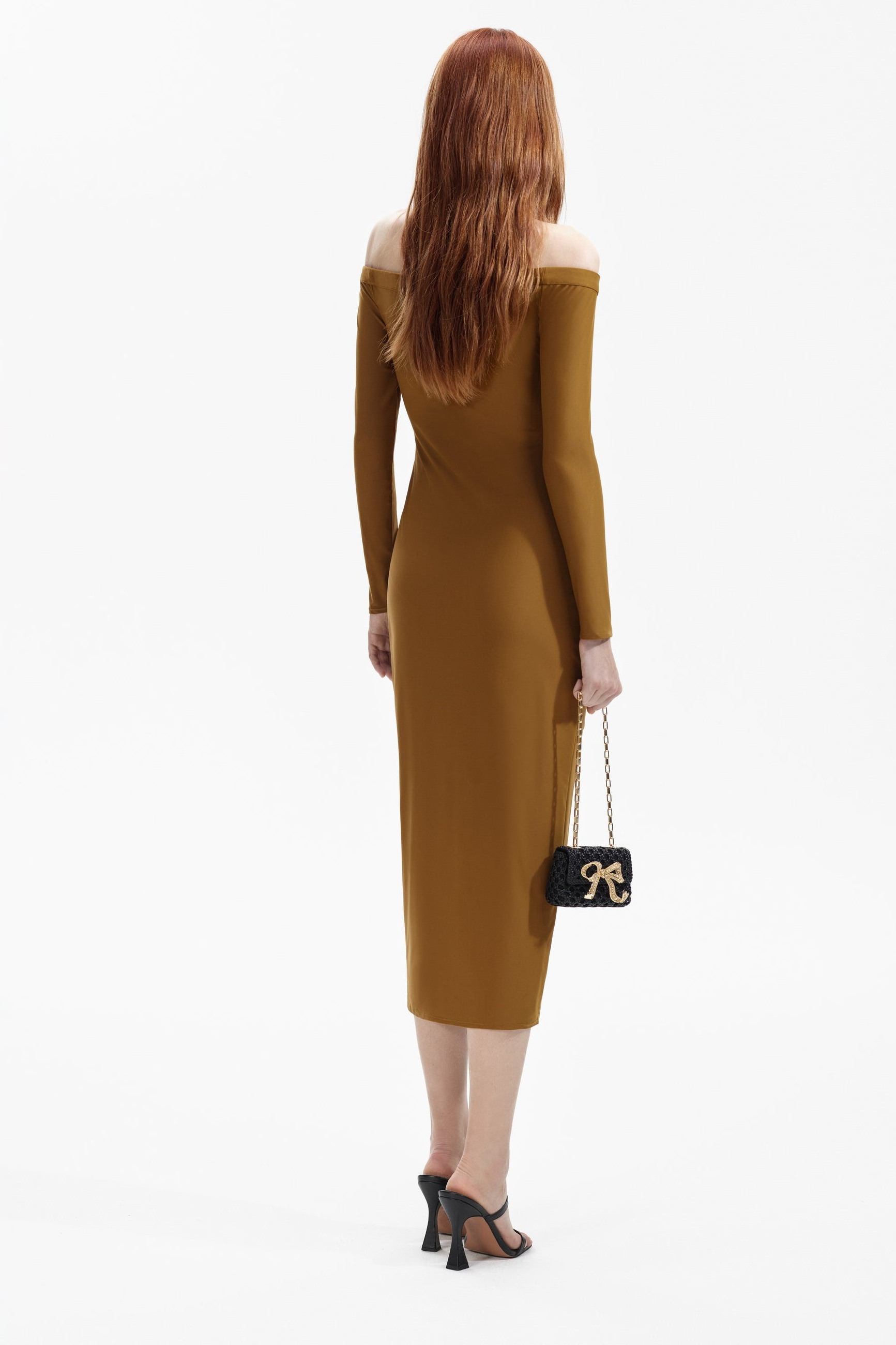 Gwen Hollow Flower Bandage Maxi Dress
