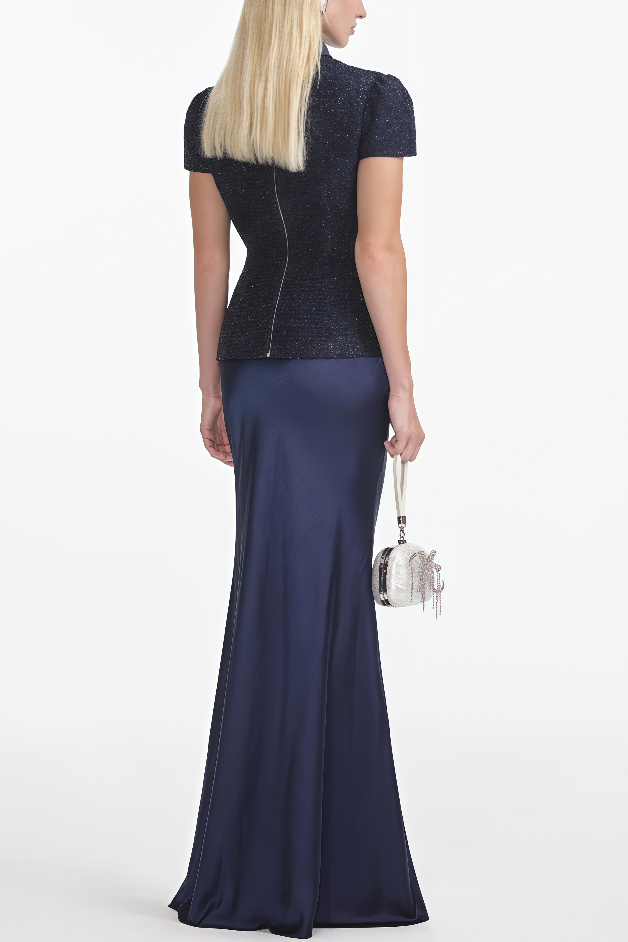 Thay Metallic Boucle Maxi Dress Set