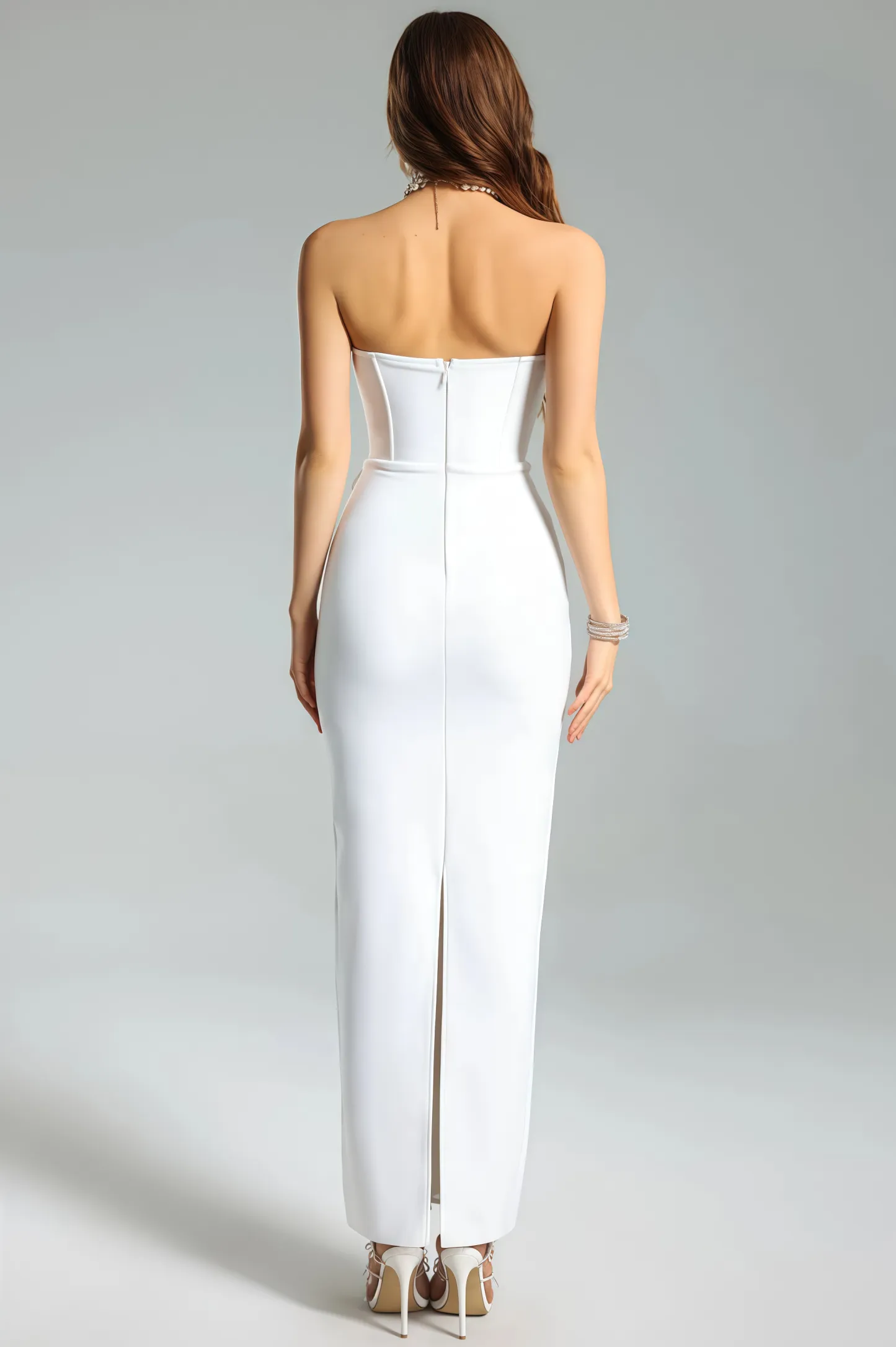 Islay White Rose Off Shoulder Maxi Dress