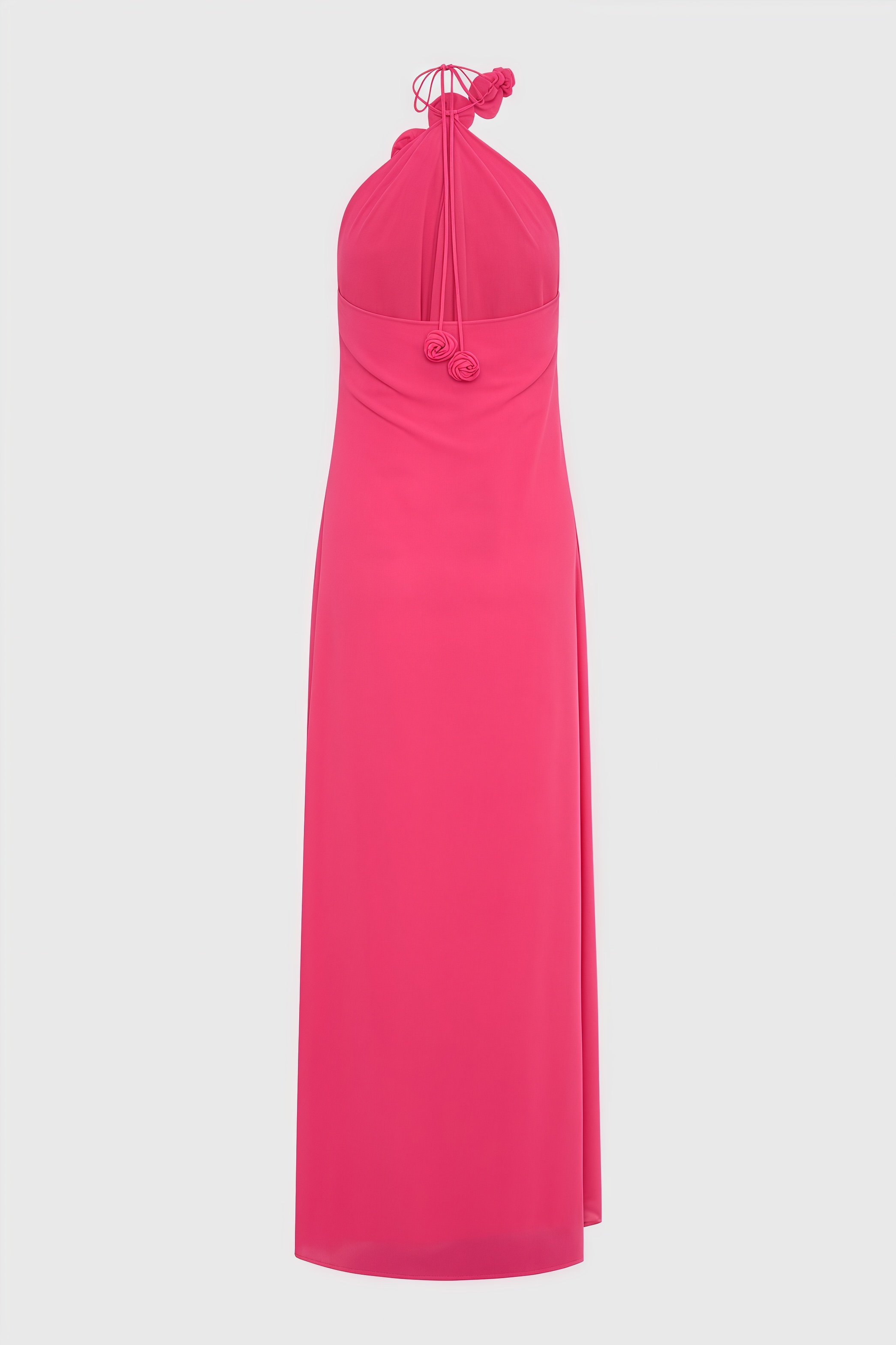 Penel Cowl Neck 3D Flower Maxi Dress