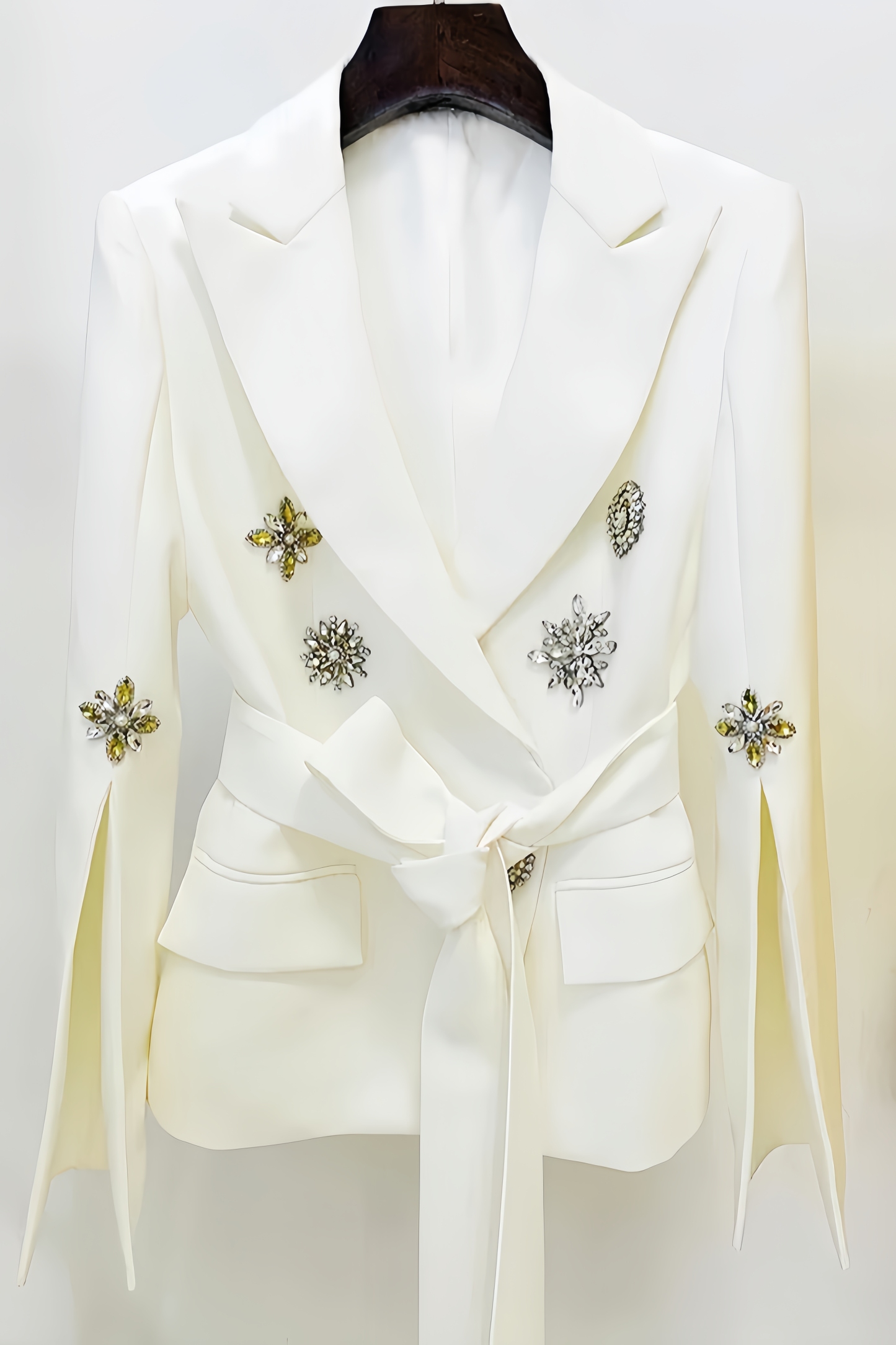 Lyvia Split Sleeve Lace-Up Blazer