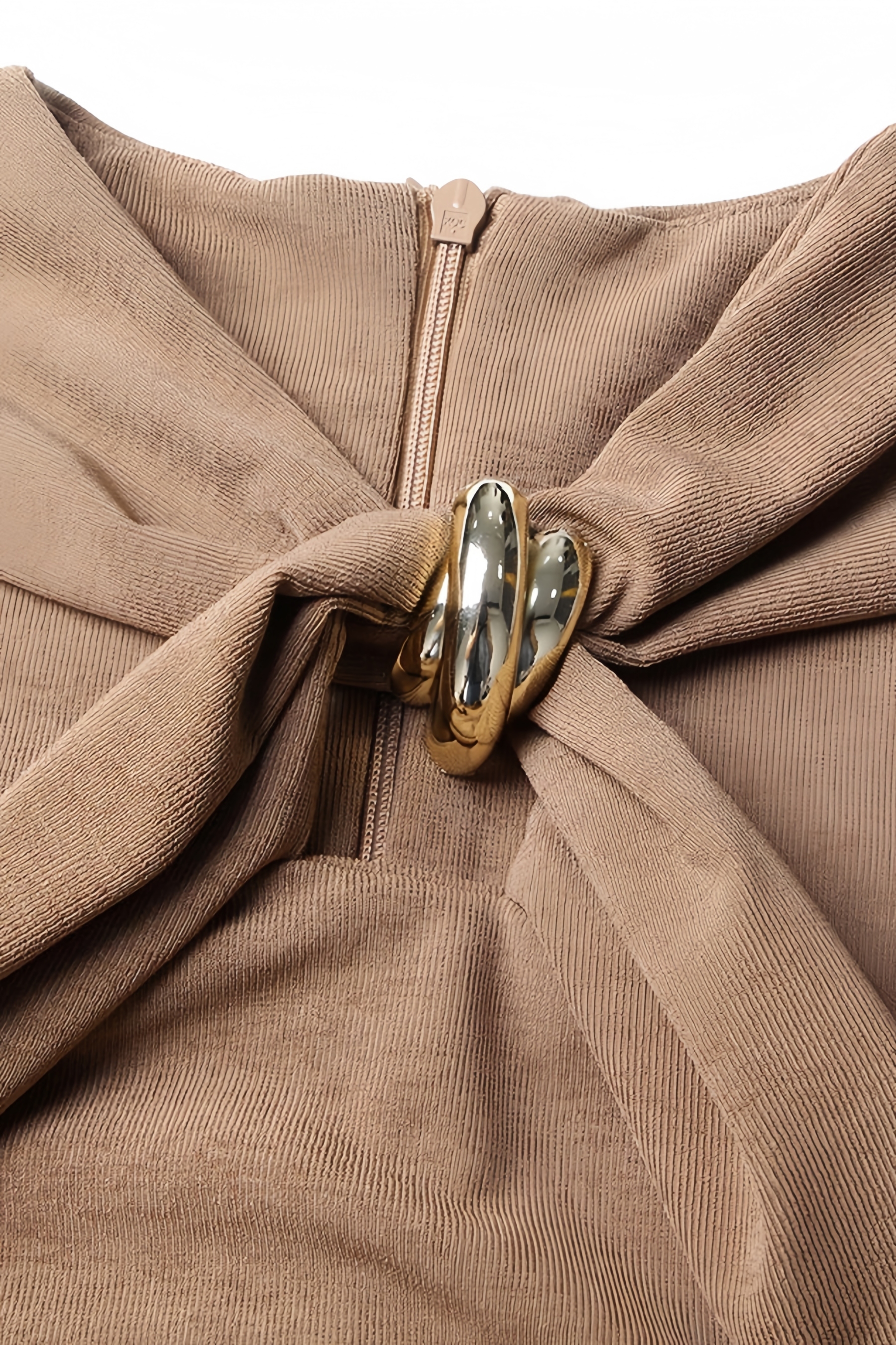 Ilana Solid Colour Strappy Maxi Dress-Brown
