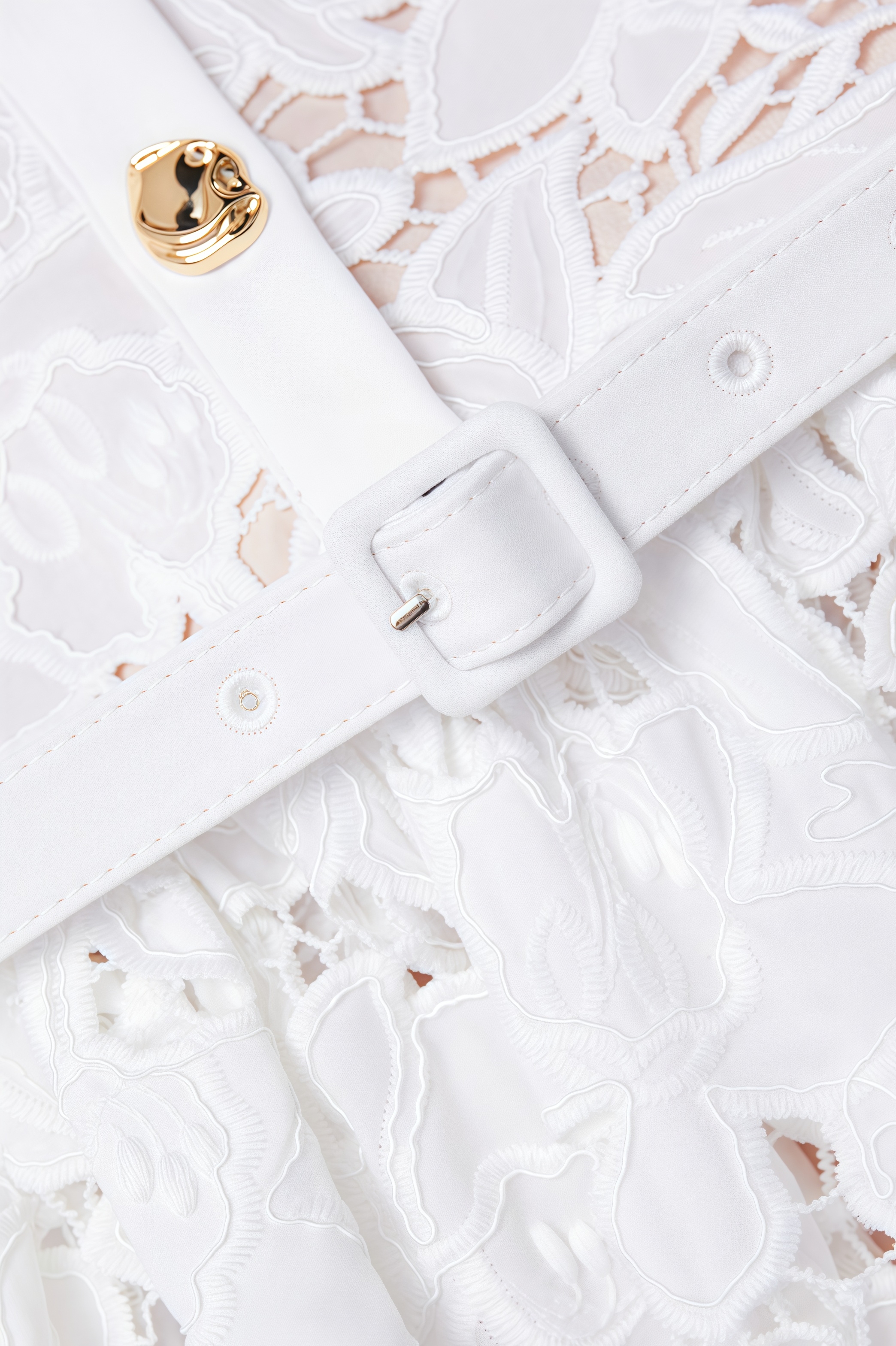 Arlena White Lace Tiered Mini Dress