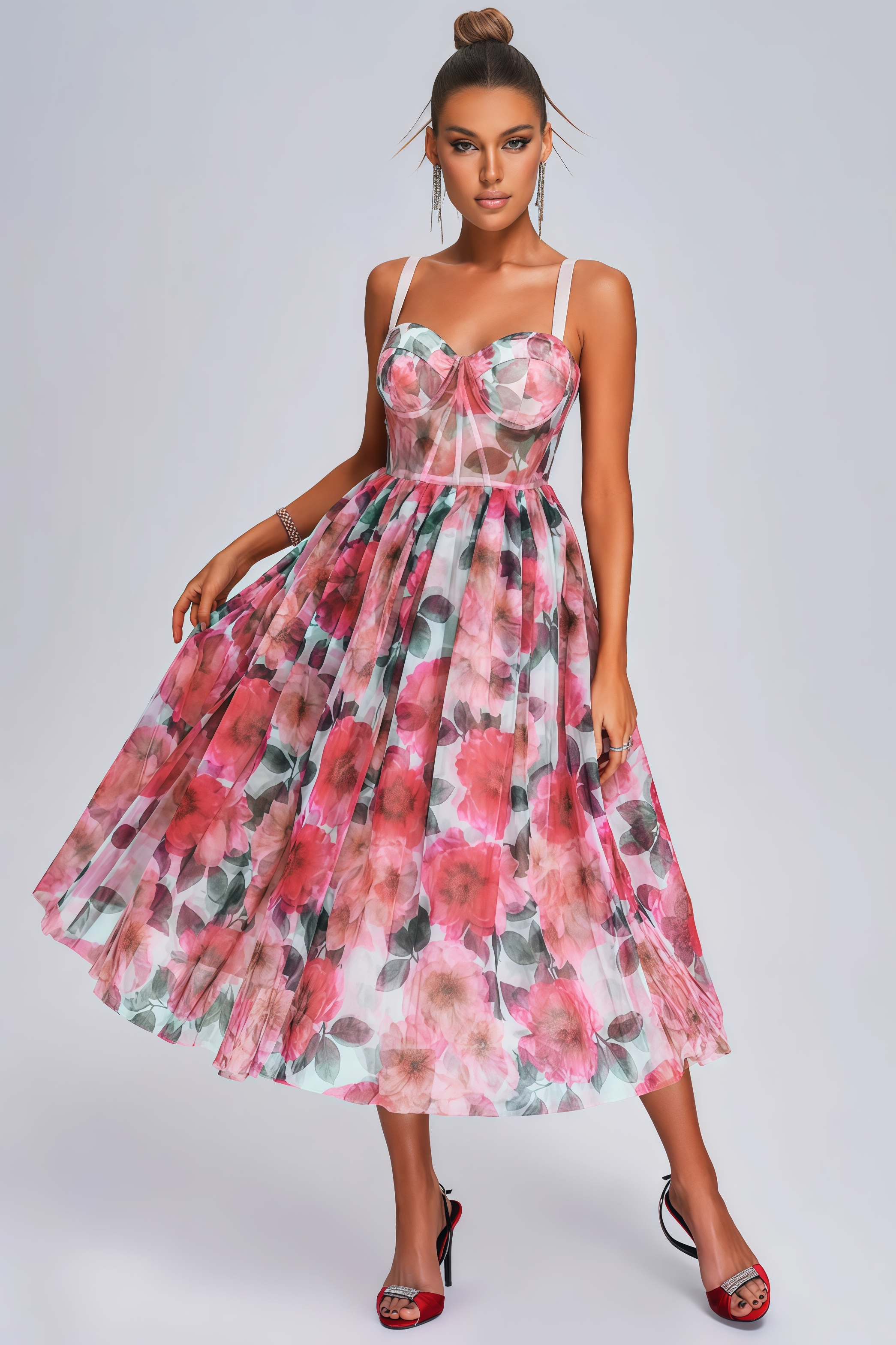 Talia Floral Midi Dress