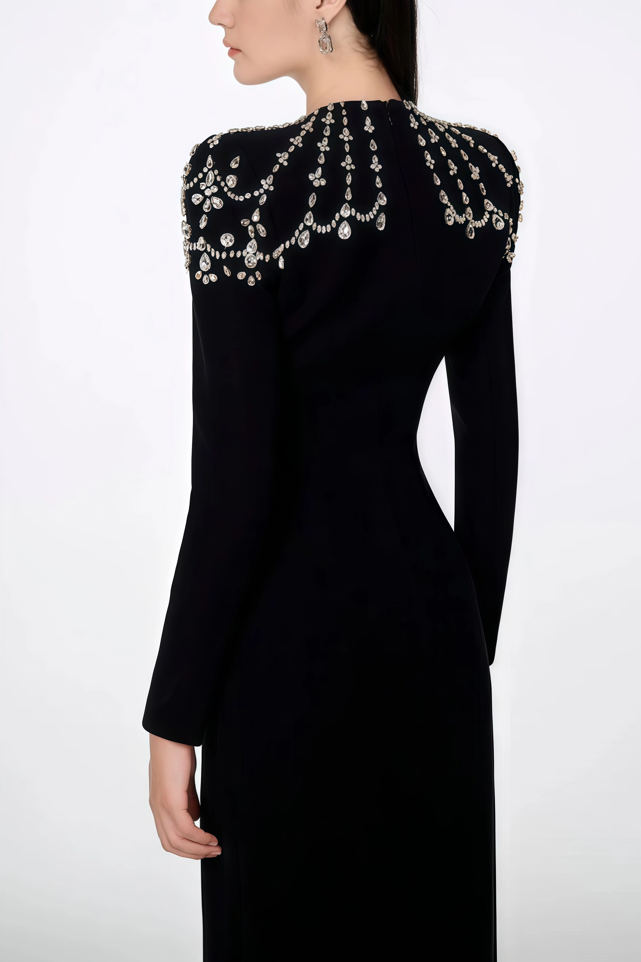 Roxany Queen Anne Neckline Maxi Dress