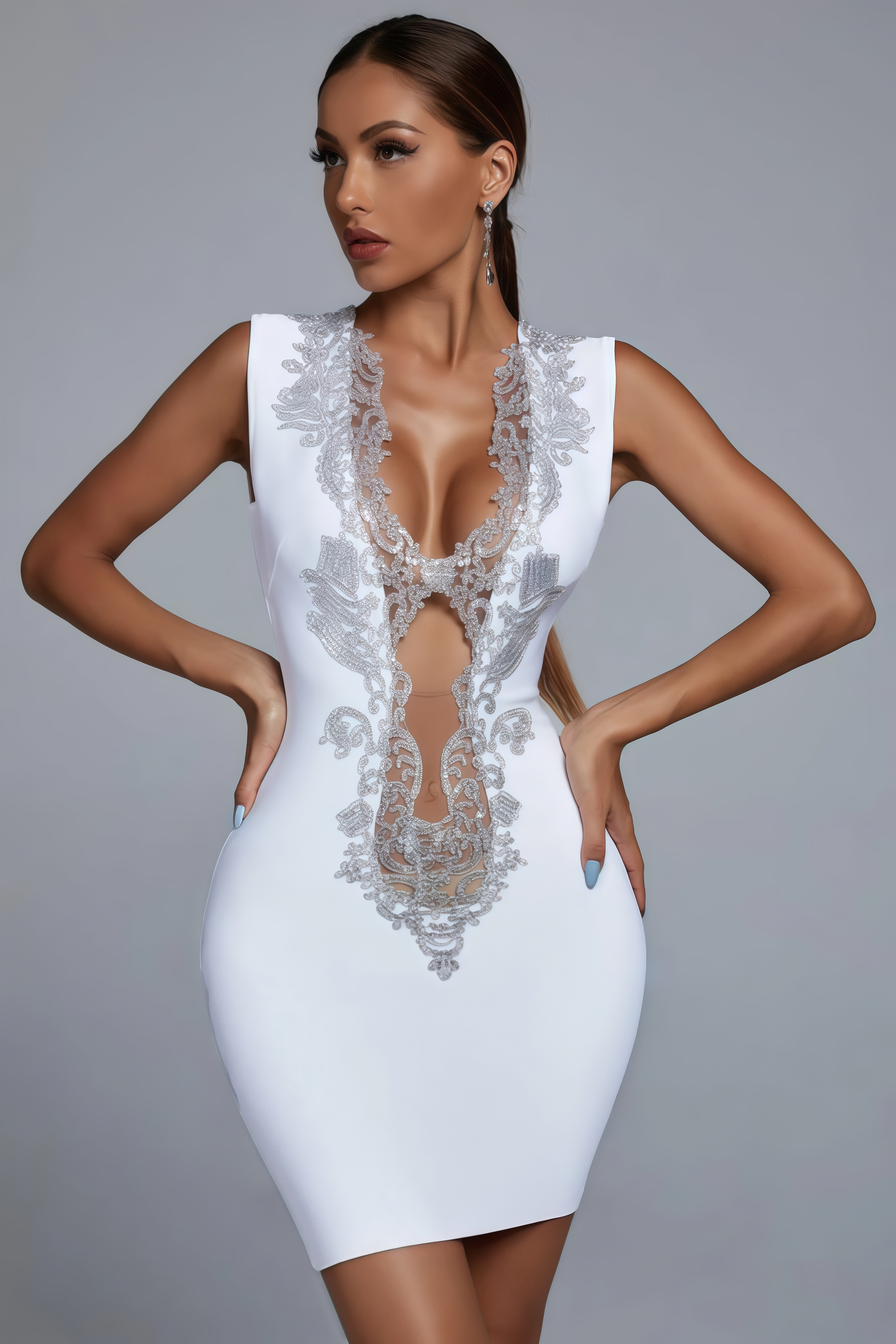 Lush Embellished Mini Cocktail Dress