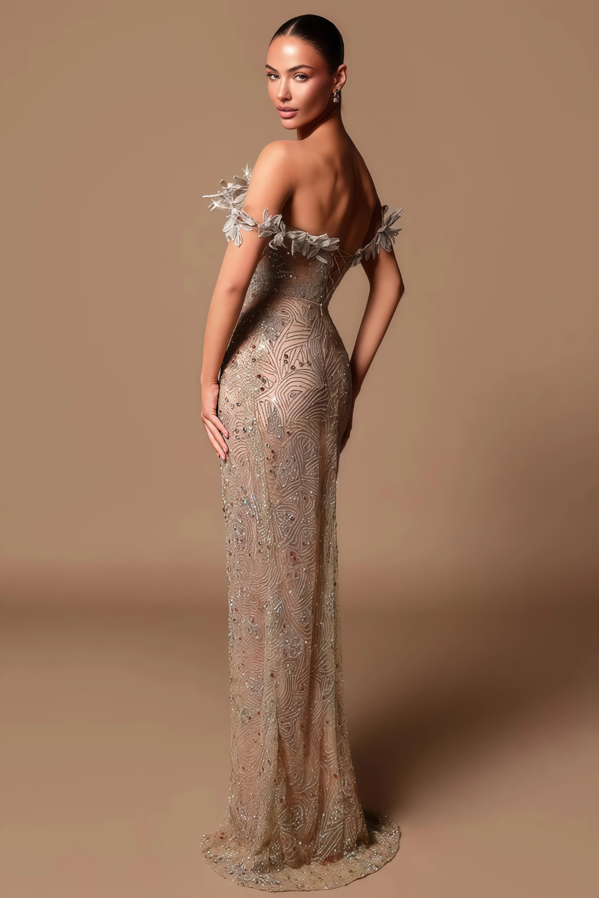 Lori Off-Shoulder High Split Maxi Dress