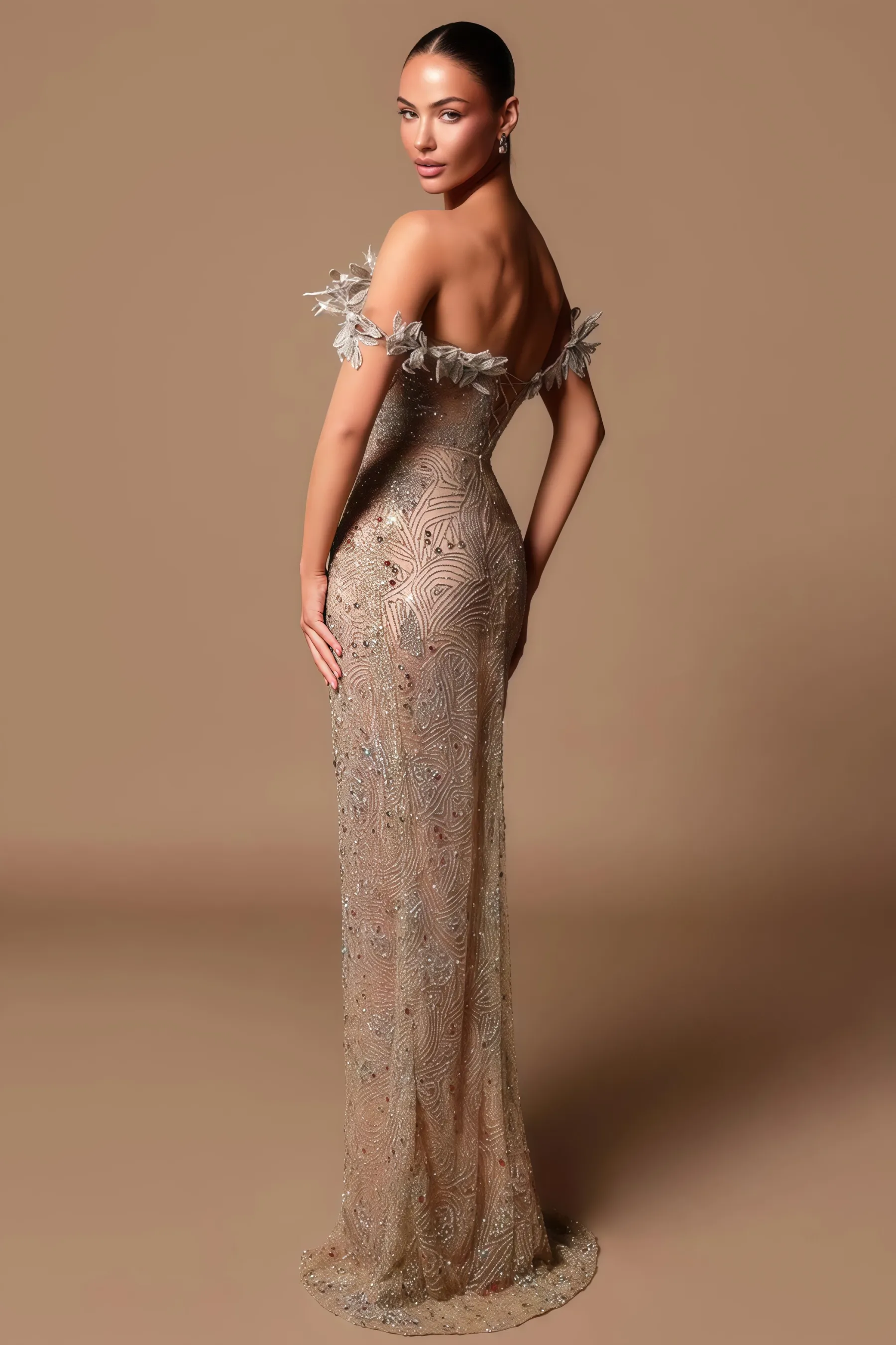 Lori Off-Shoulder High Split Maxi Dress