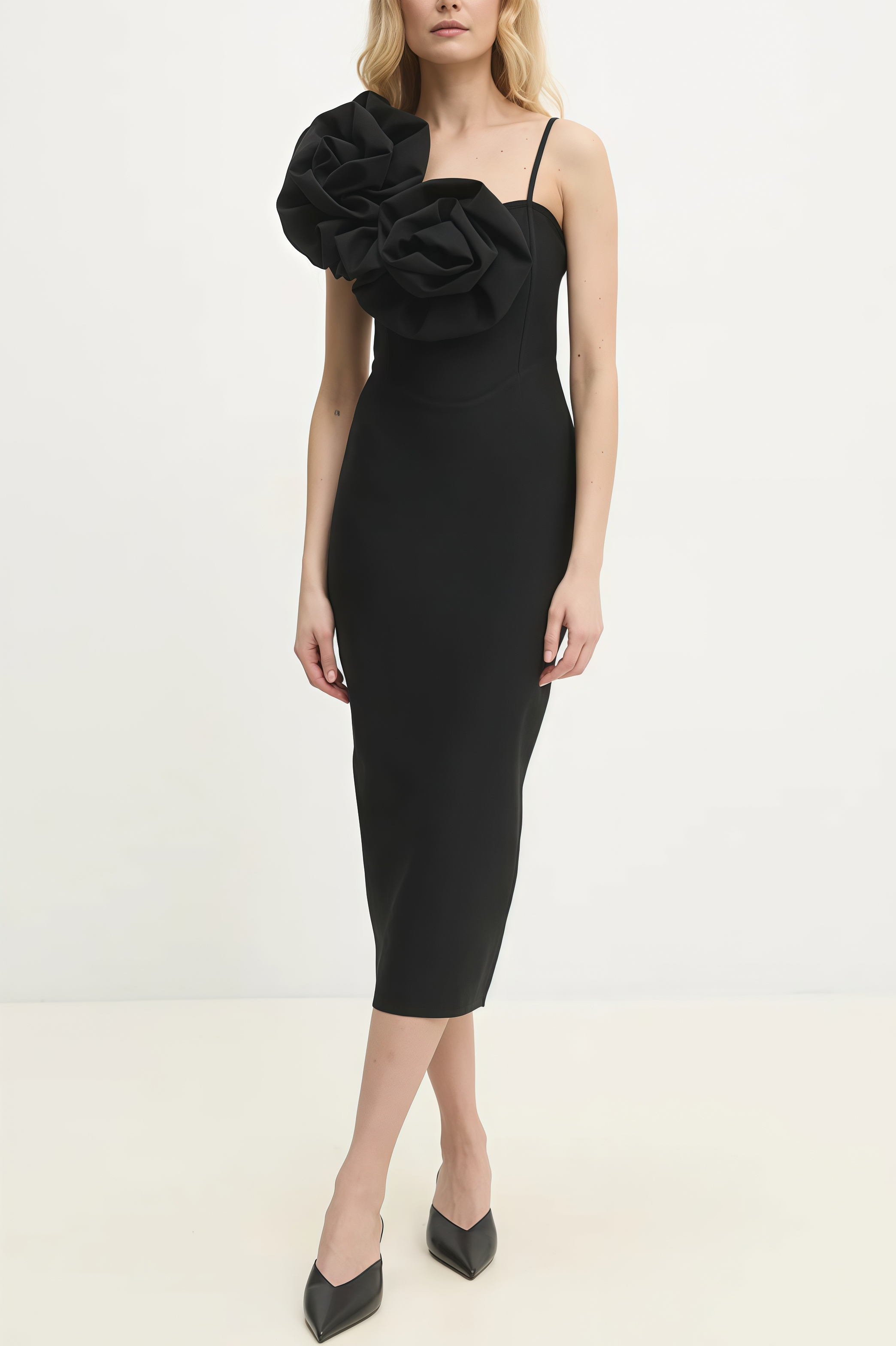 Merritt 3D Floral Midi Dress