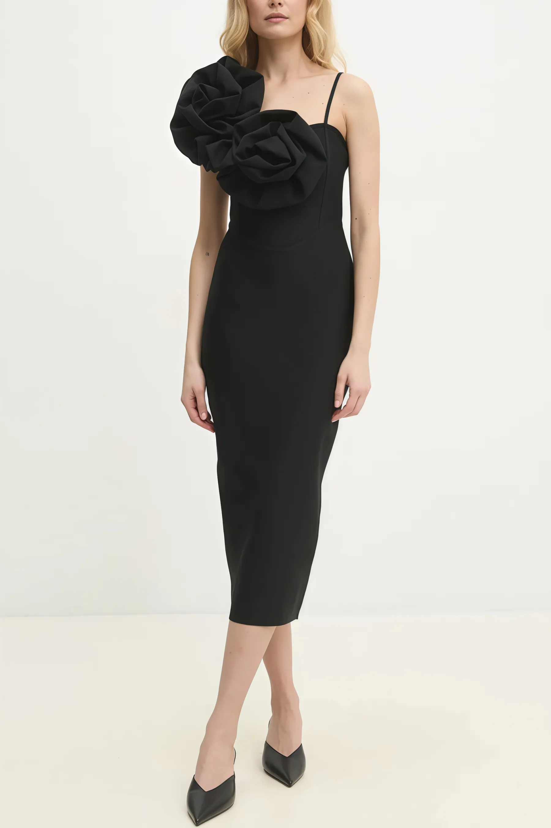 Merritt 3D Floral Midi Dress