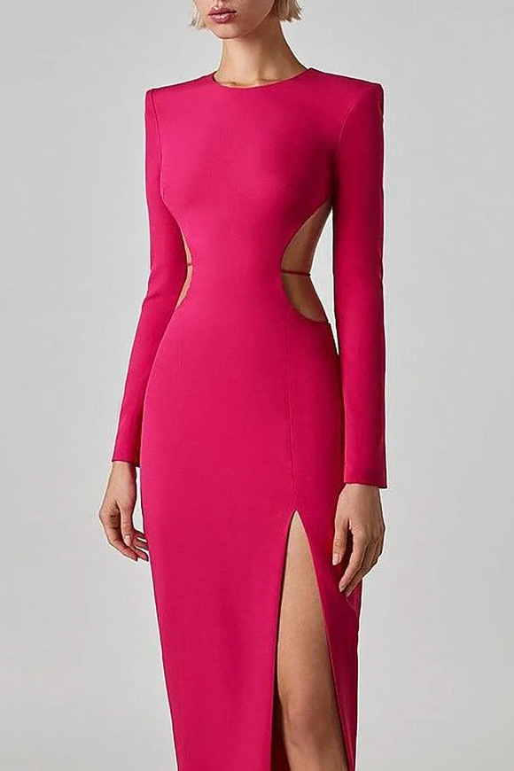 Calista  Backless Strapless Midi Dress