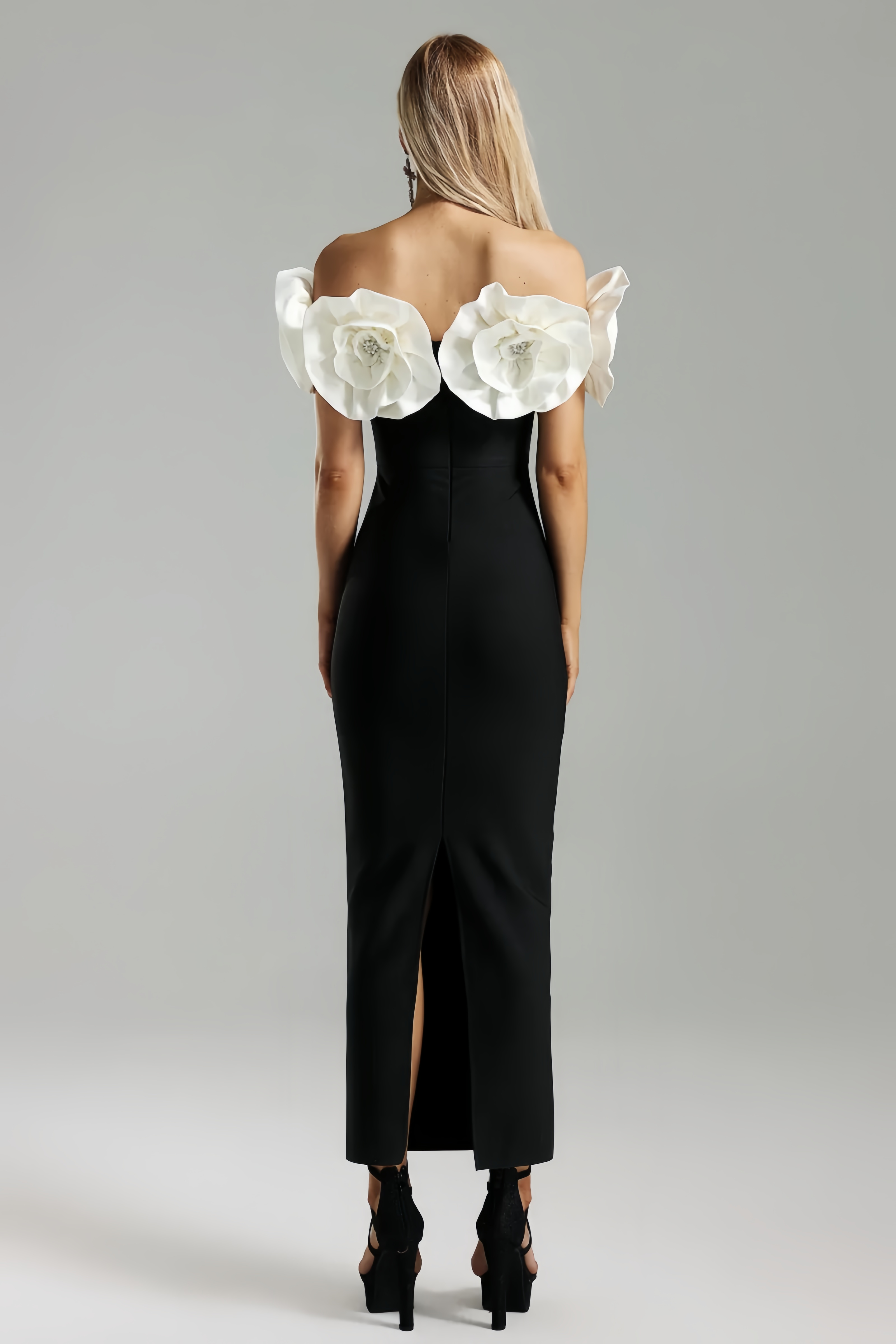 Slaia Flower One Shoulder Maxi Dress