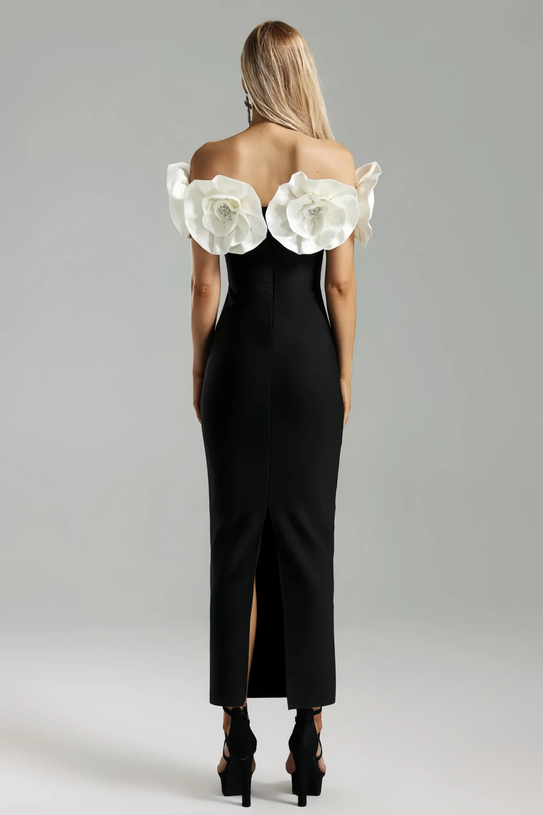 Slaia Flower One Shoulder Maxi Dress