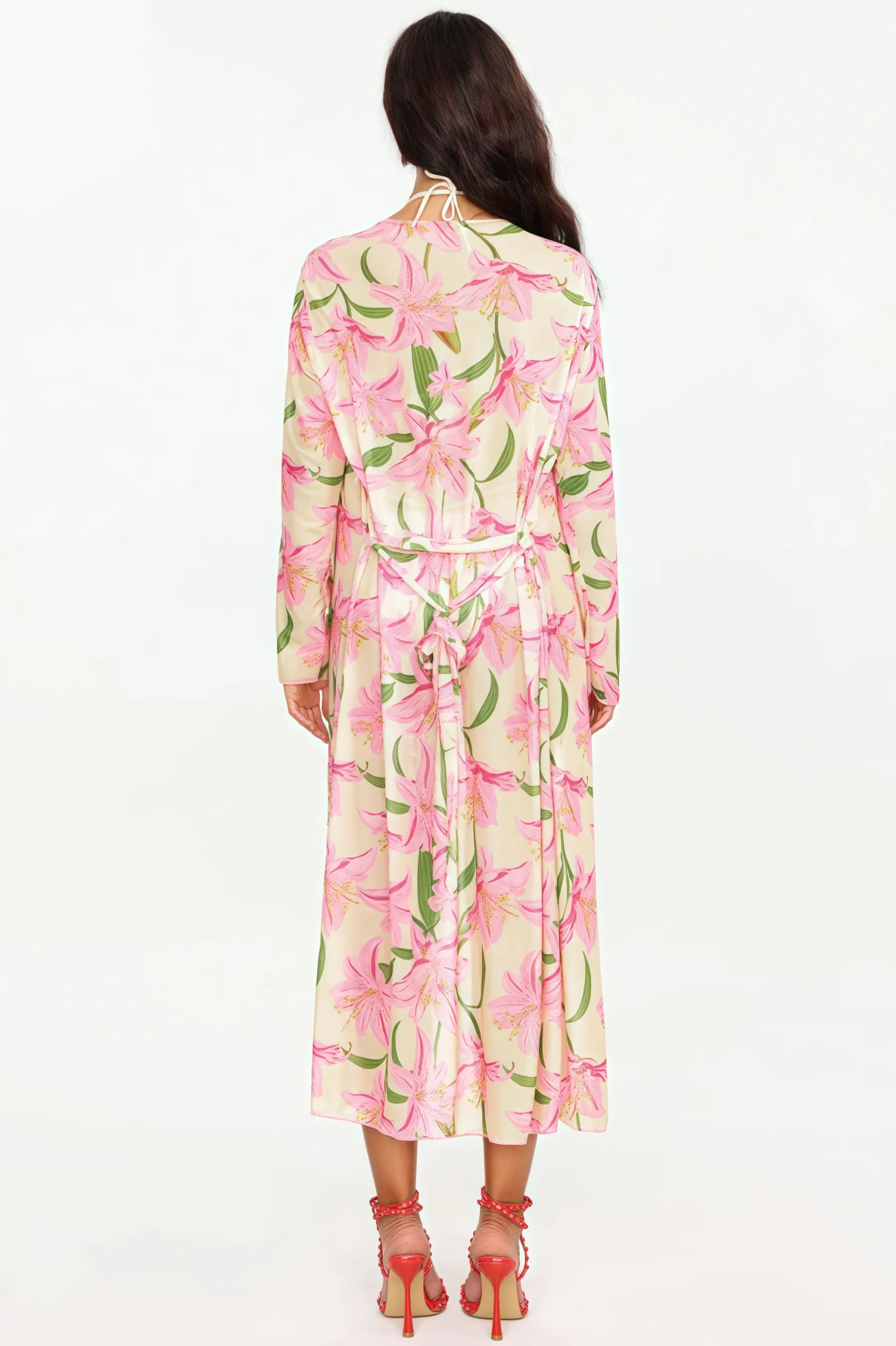 Lou Flower Print Bikini Three Piece Set