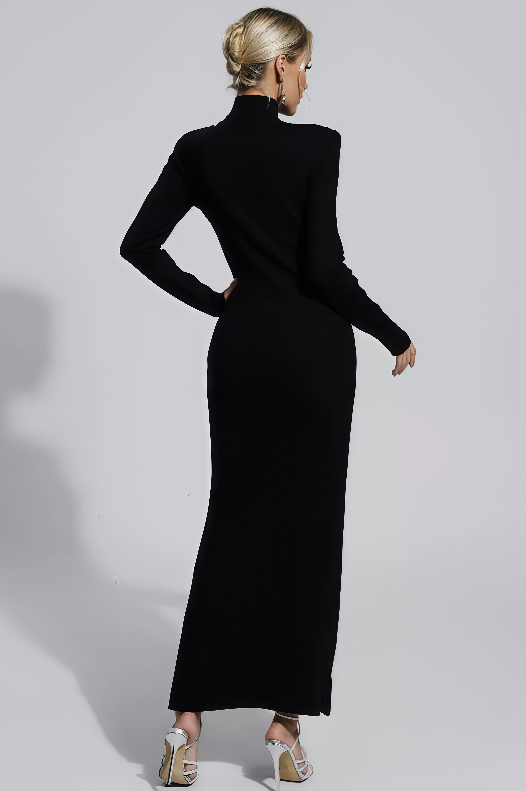 Brock Black PU Maxi Dress