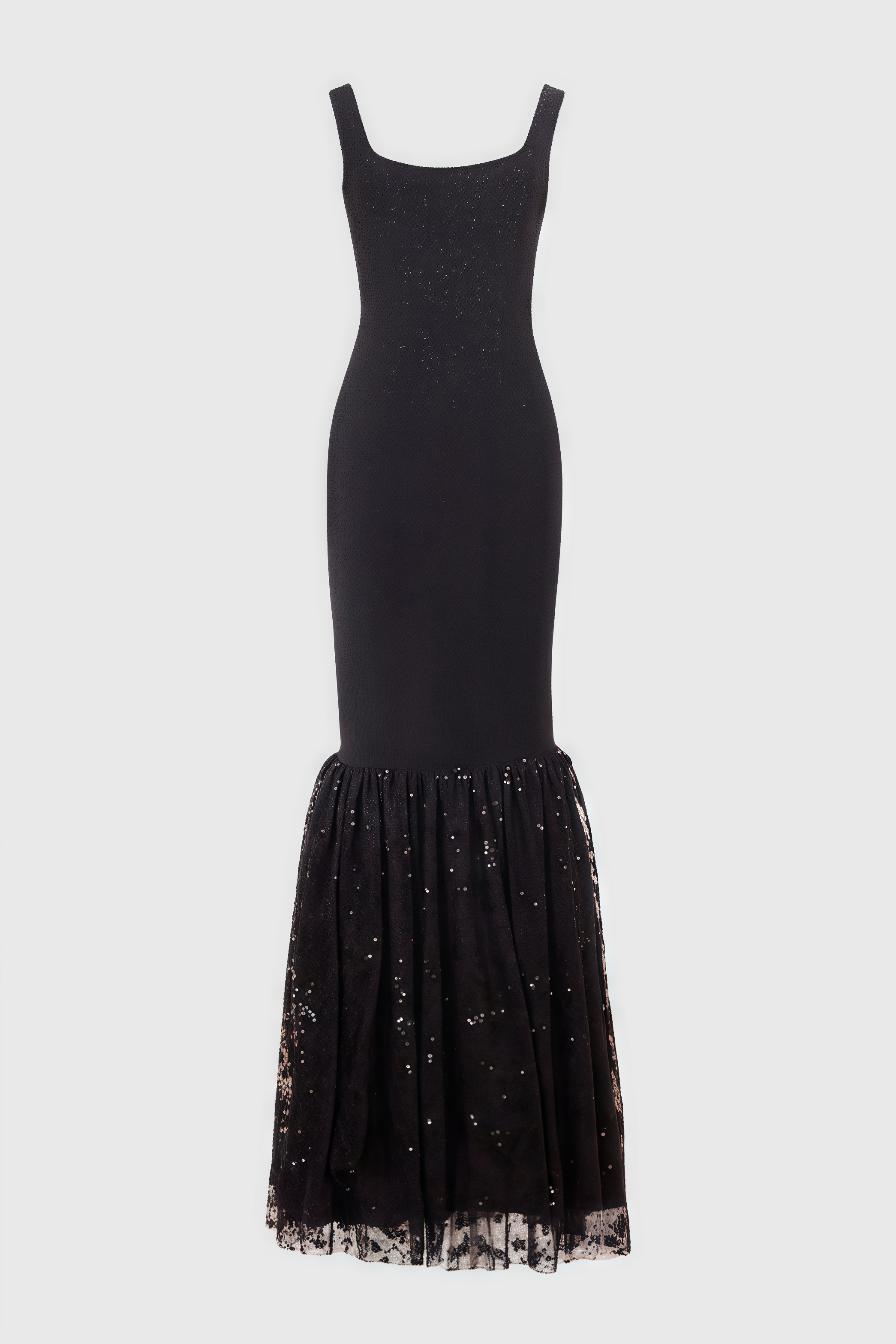 Hadiela Black Mesh Maxi Dress