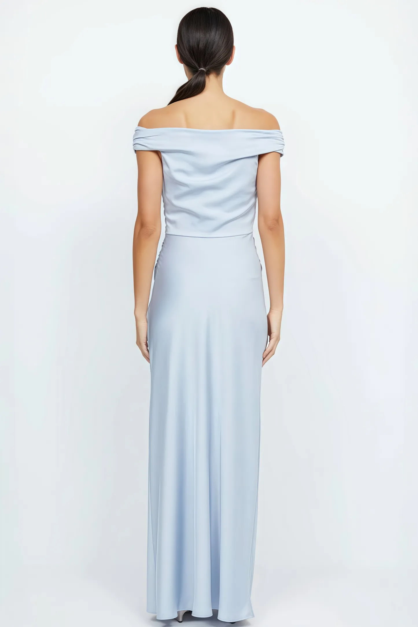 Eland Blue One-Shoulder Maxi Dress