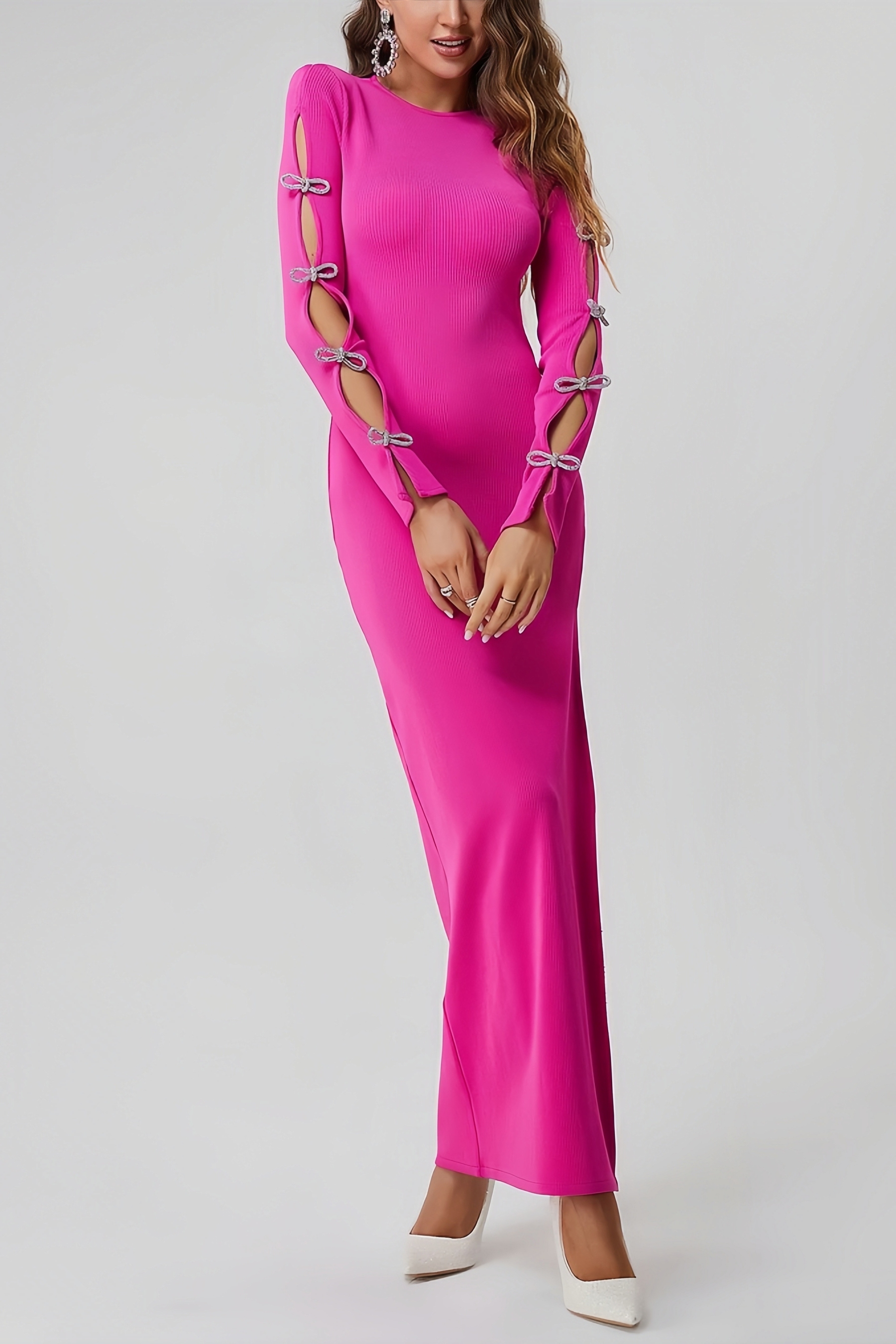 Seaol Bow Bandage Maxi Dress