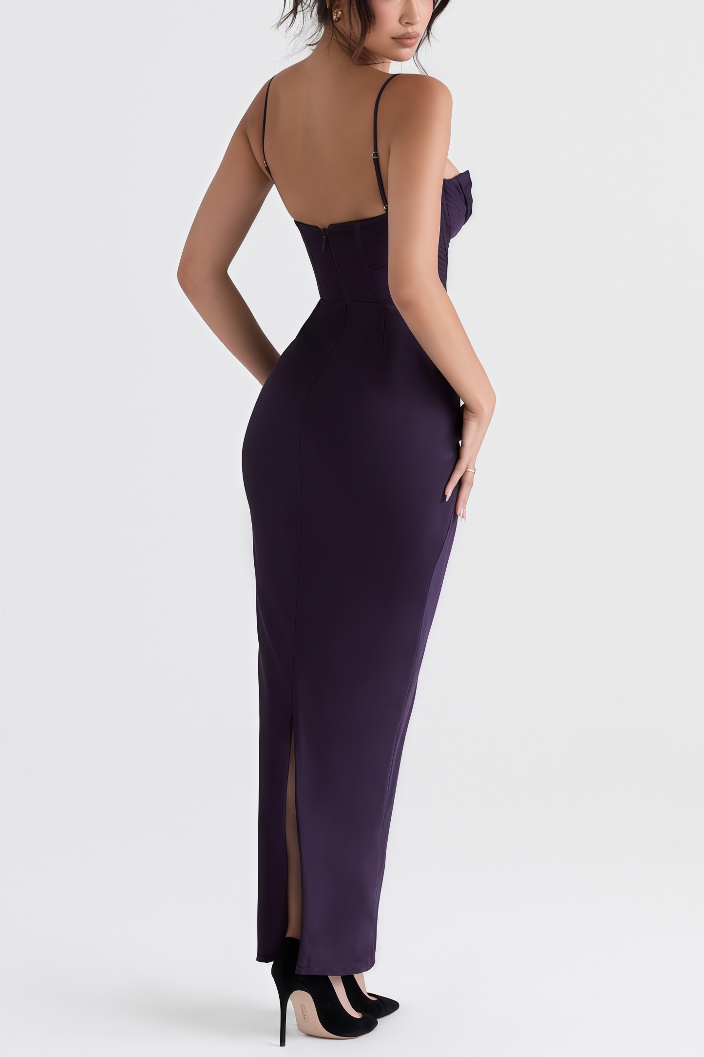 Elily Night Shade Corset Maxi Dress