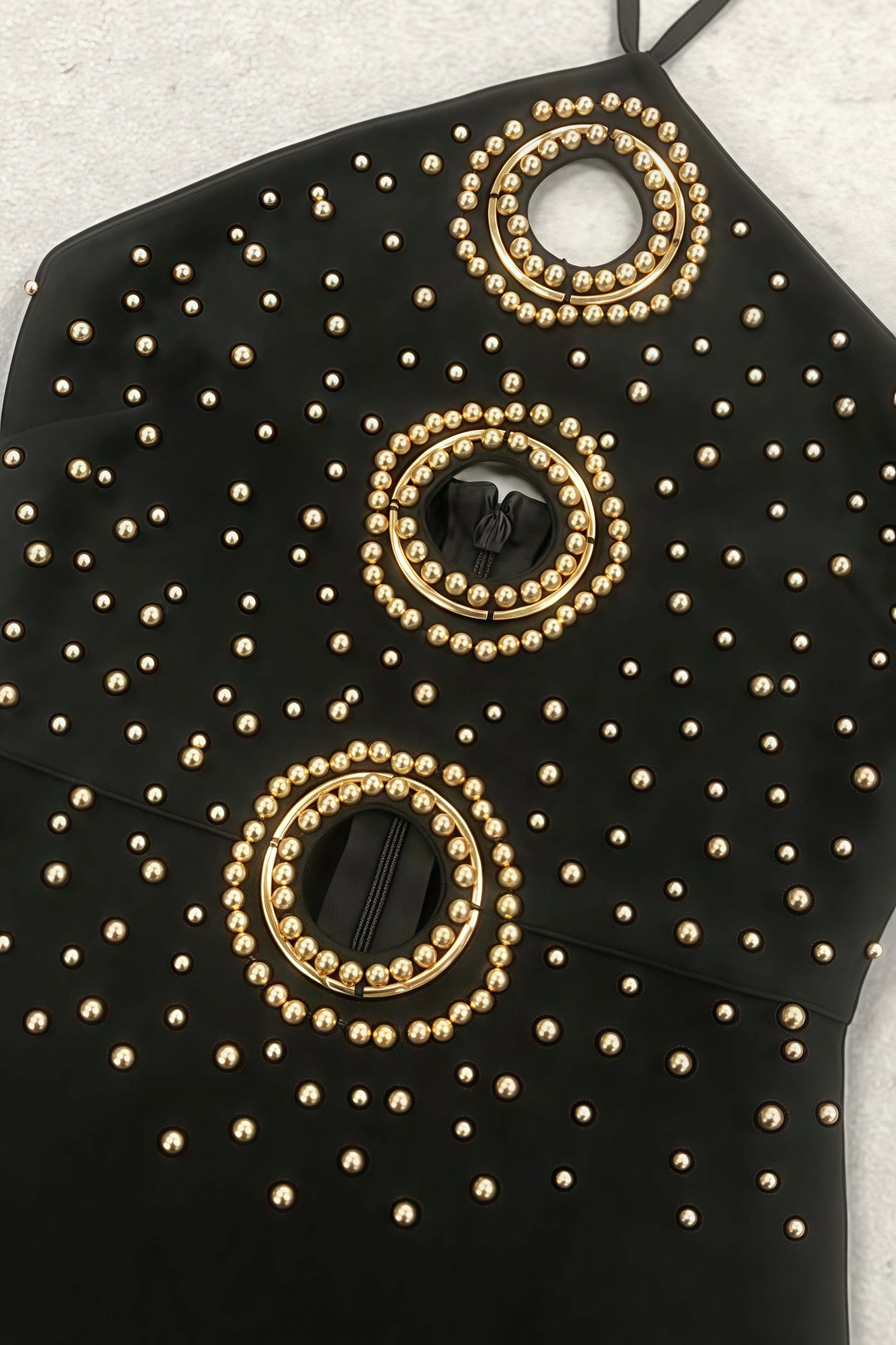 Rorik Halter Embellished Cut Out Maxi Dress