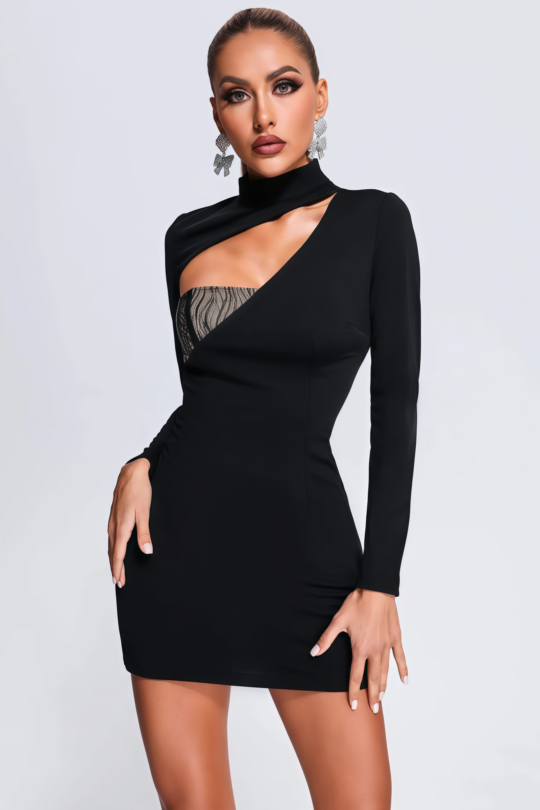 Adele Lace Cutout Mini Dress
